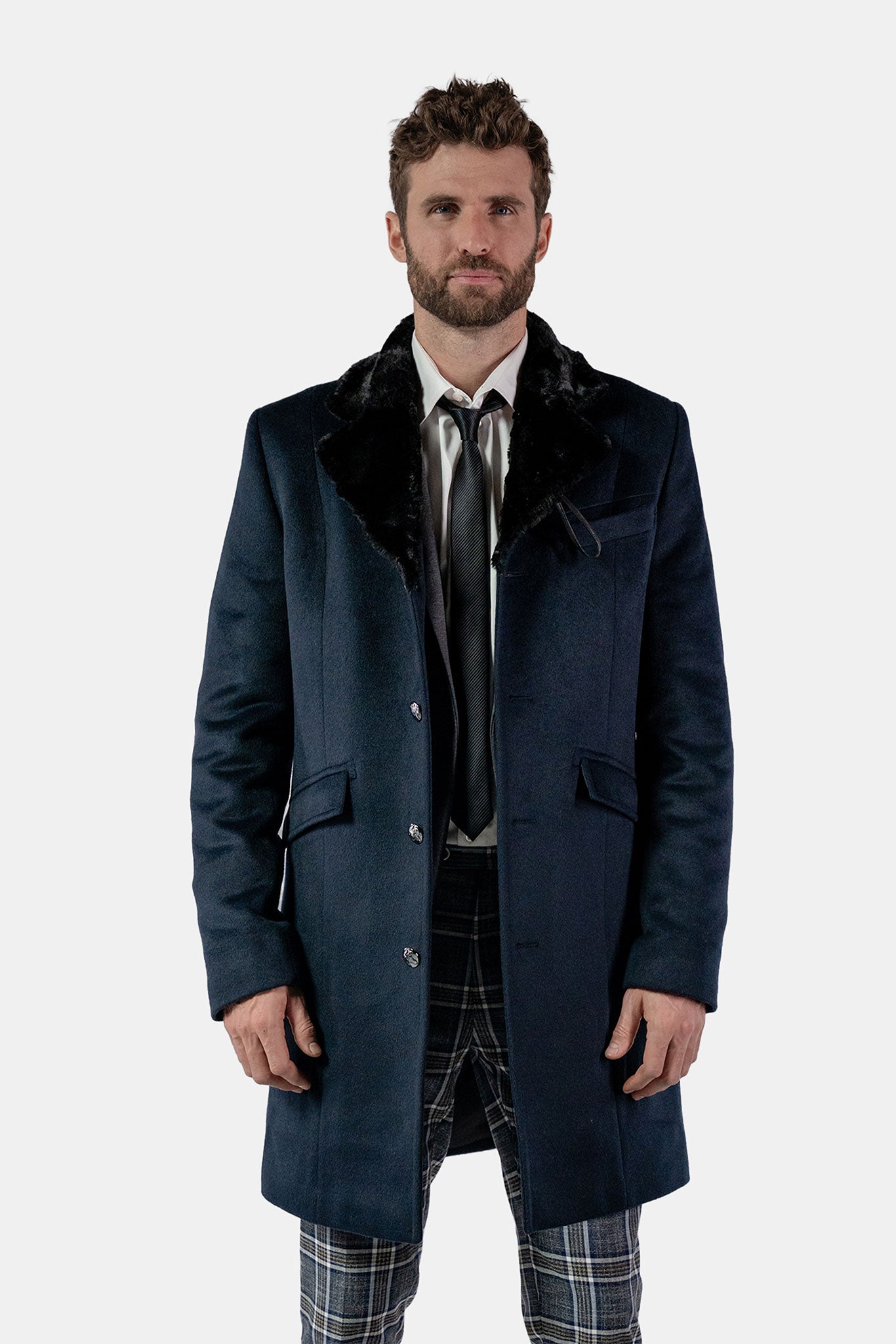Unisex Topcoat - Navy