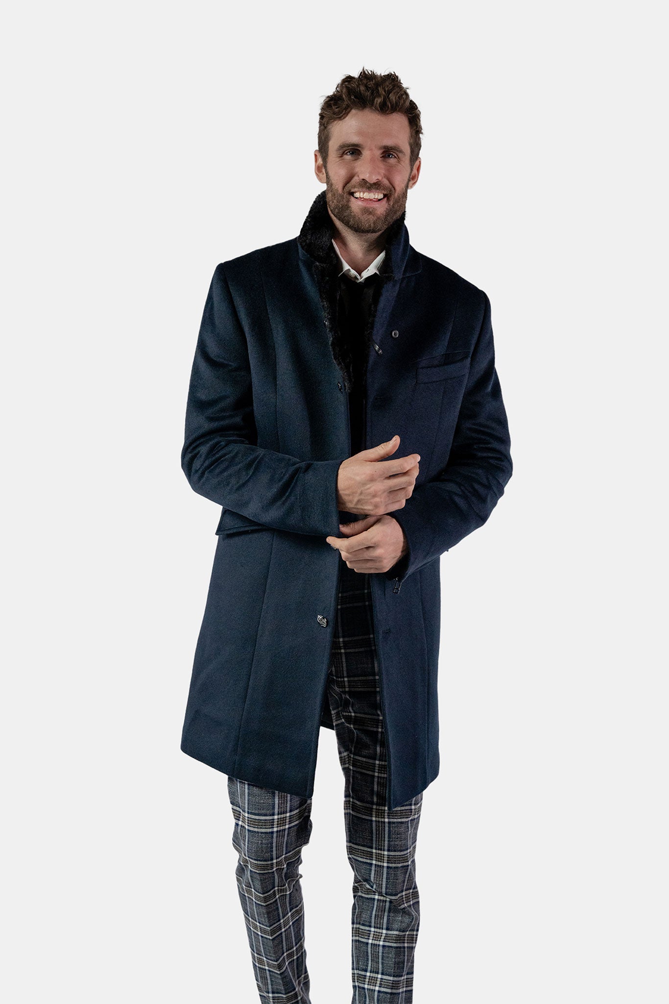 Unisex Topcoat - Navy
