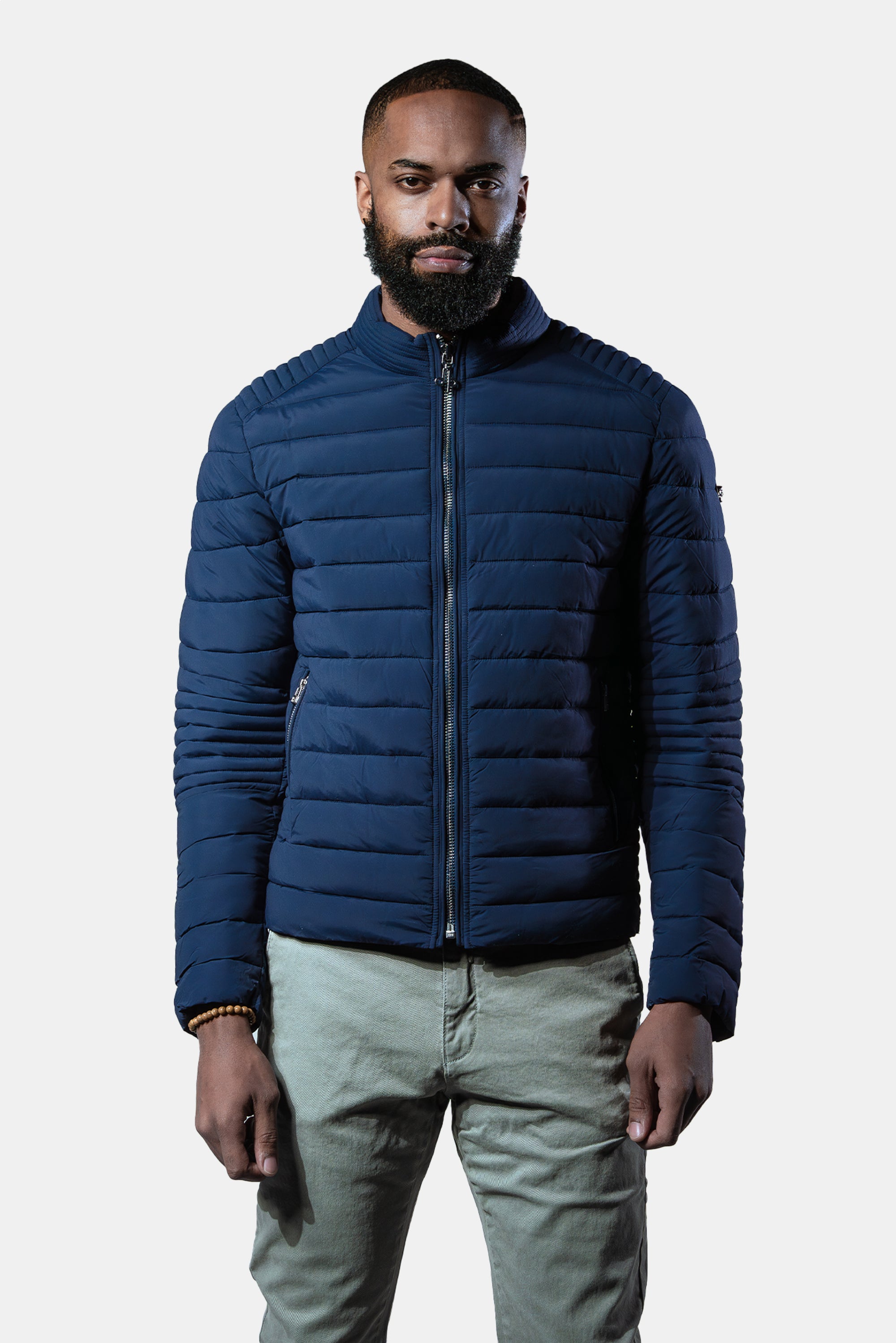 Men's Moto Jacket - Matte Navy