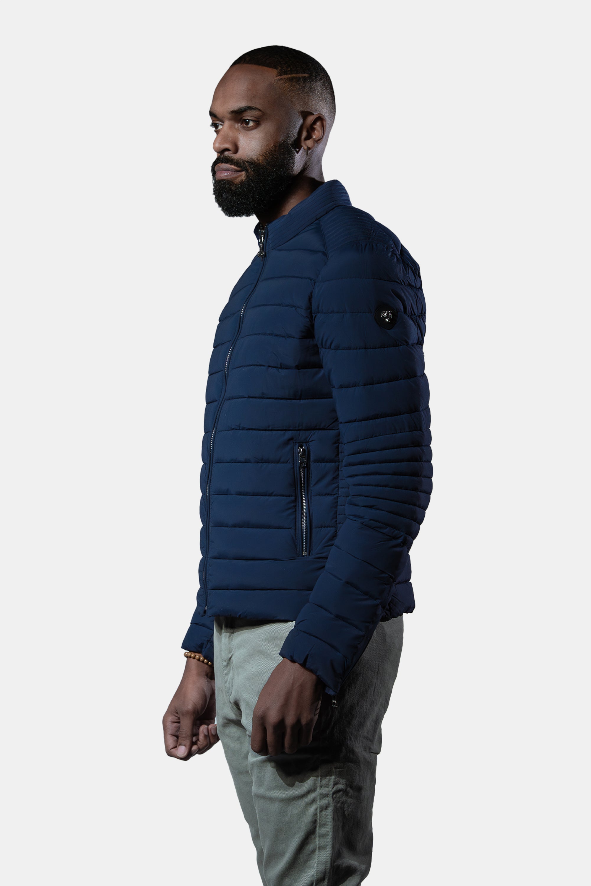 Men's Moto Jacket - Matte Navy