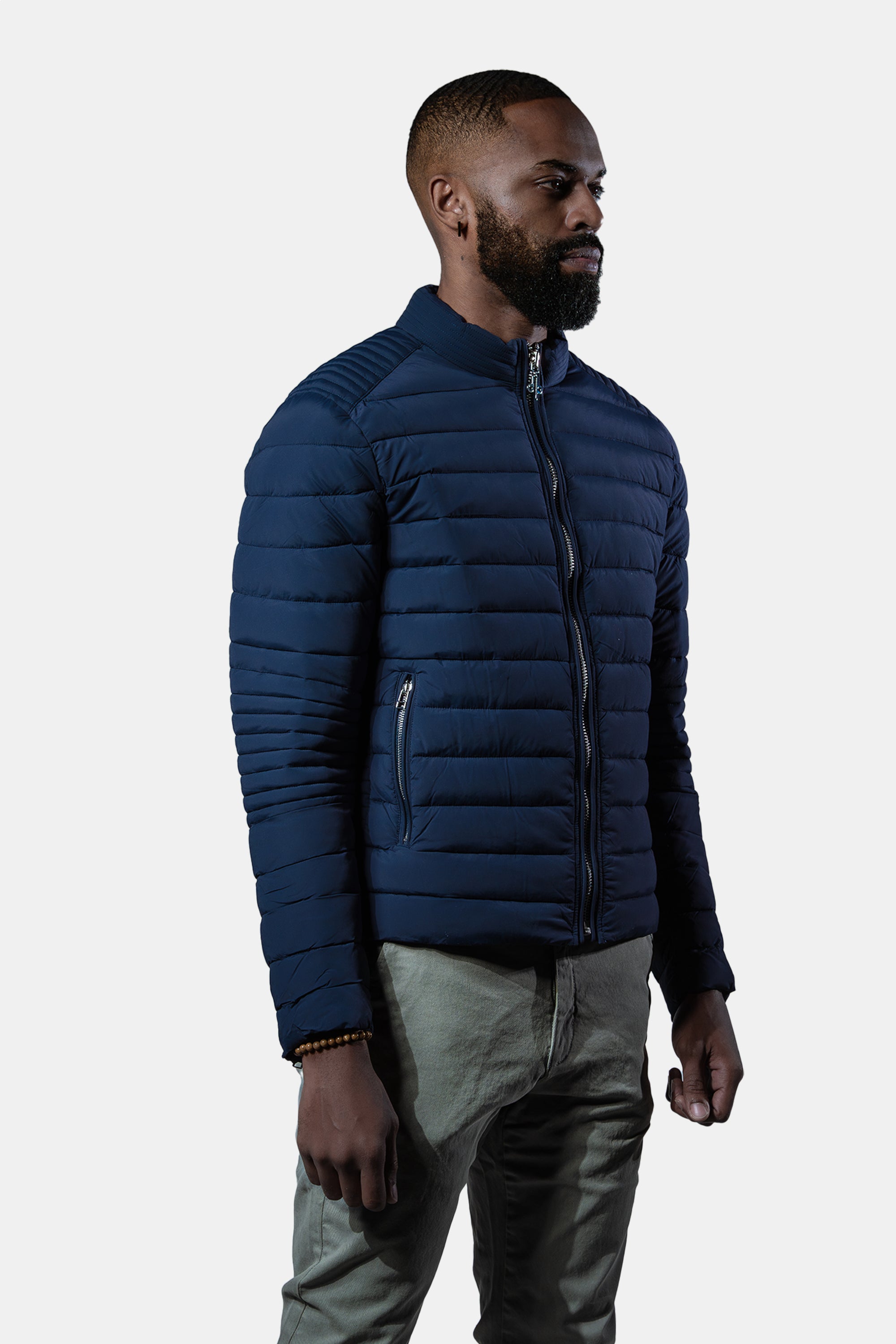 Men's Moto Jacket - Matte Navy