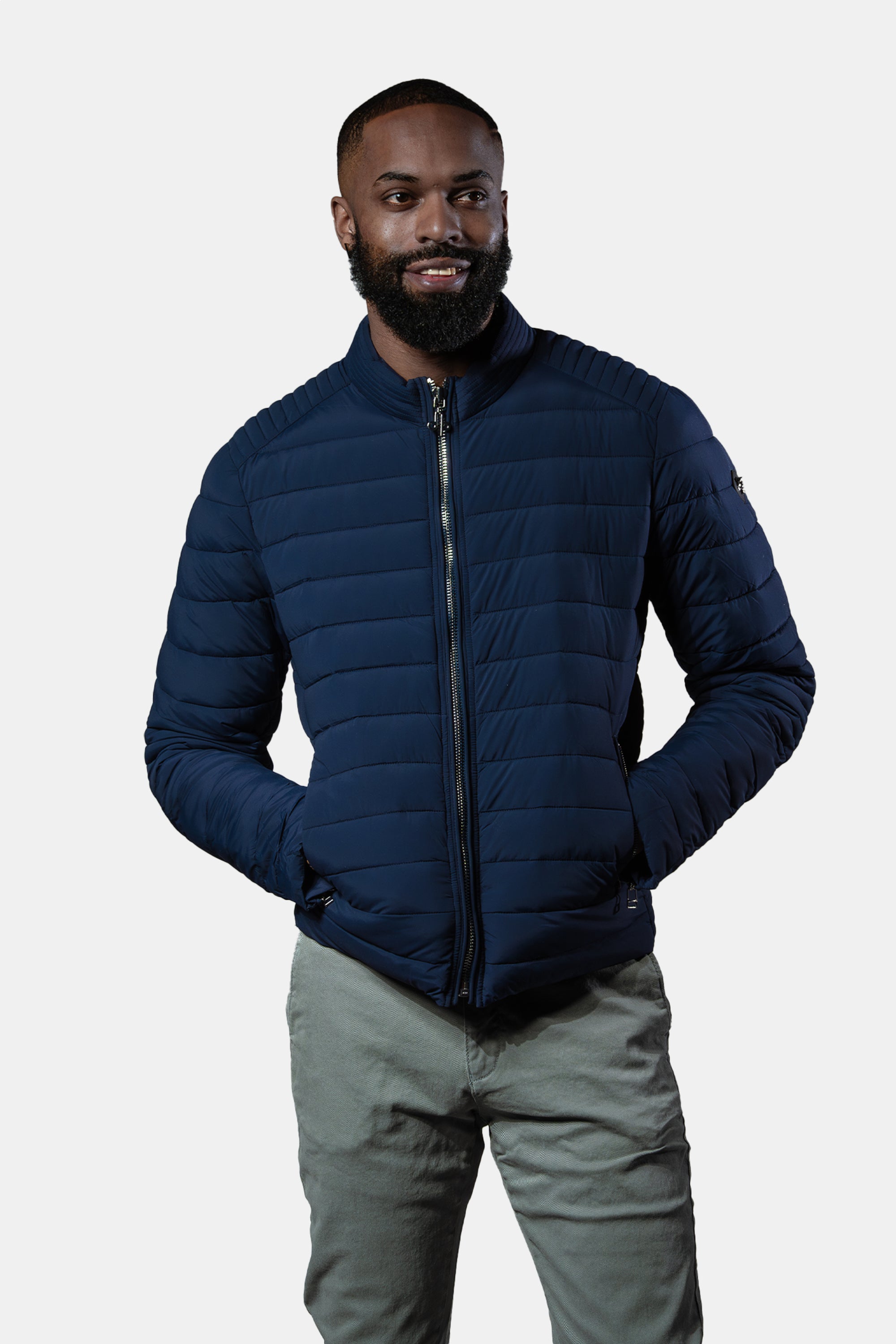 Men's Moto Jacket - Matte Navy