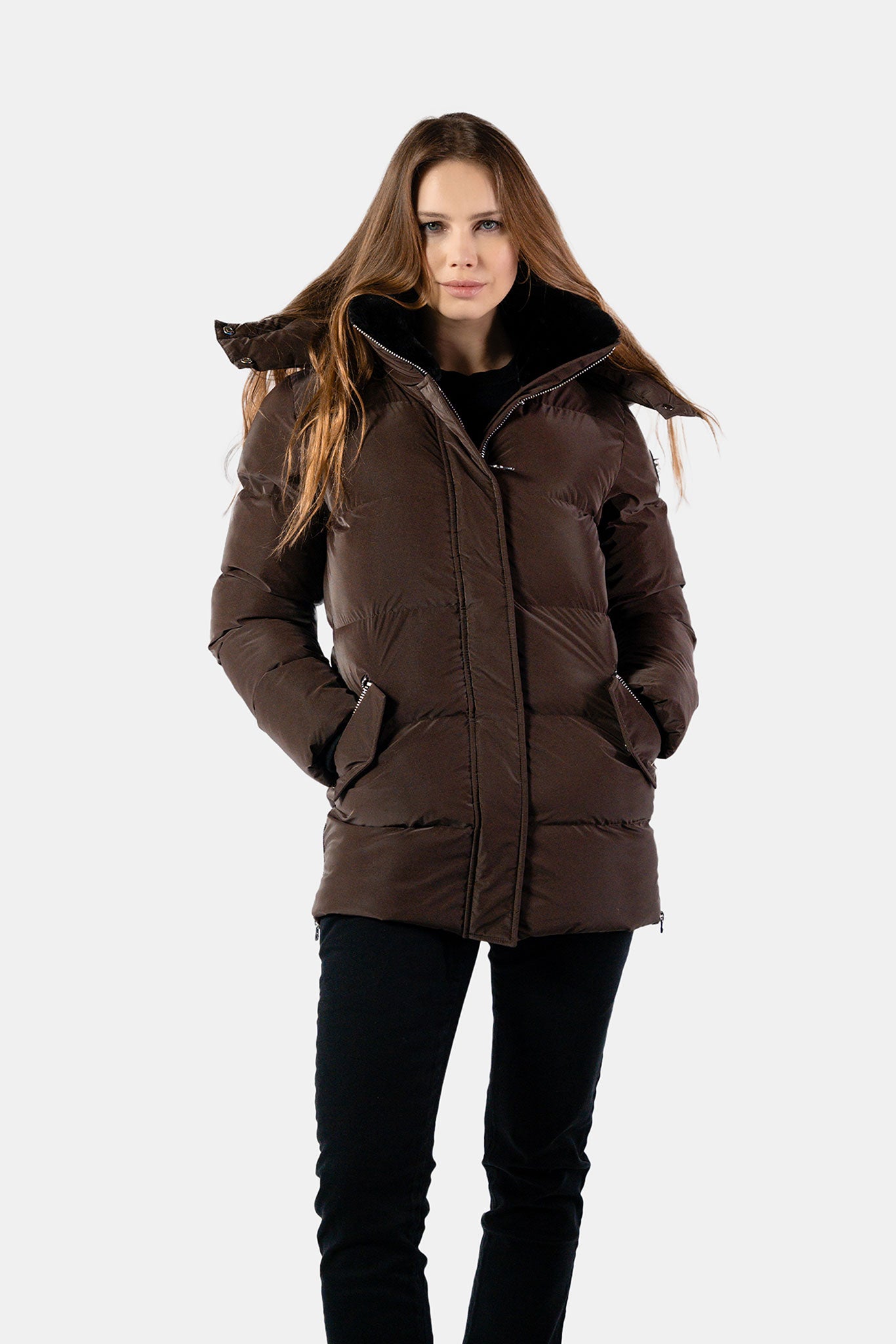 Women's Bumnester 3/4 Coat - Mocha Diamond