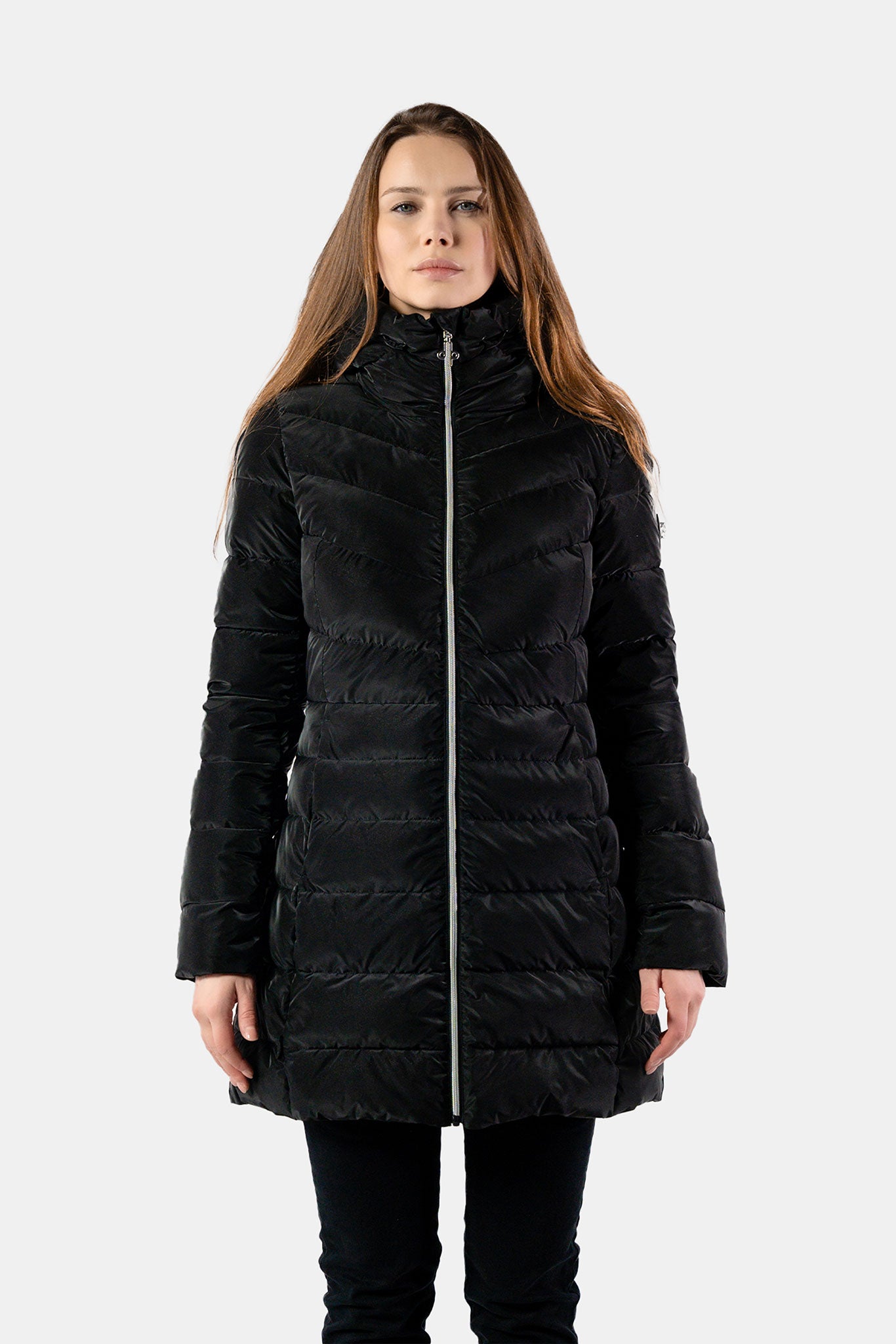 Women's Medium Weight Long Robin Coat - Black Diamond