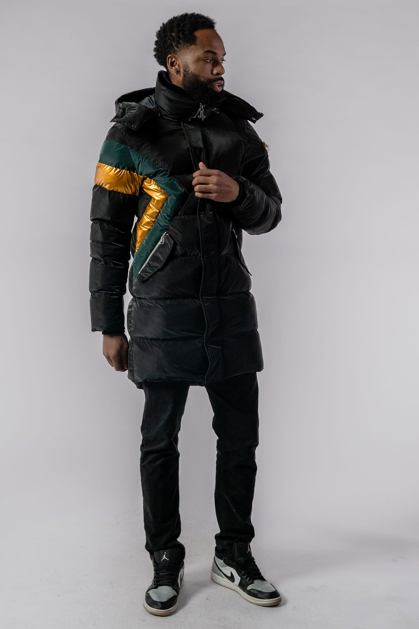 Men's Penguin Long Coat - Jamaica Special Edition - Black Diamond