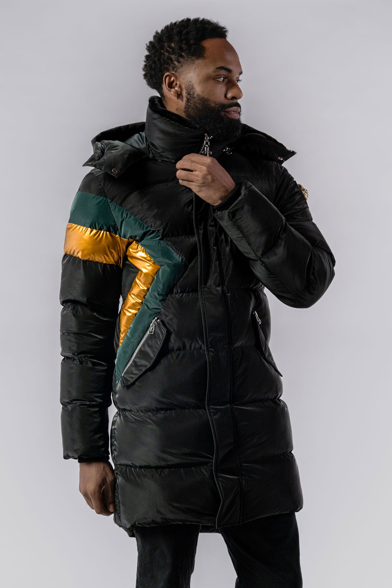 Men's Penguin Long Coat - Jamaica Special Edition - Black Diamond