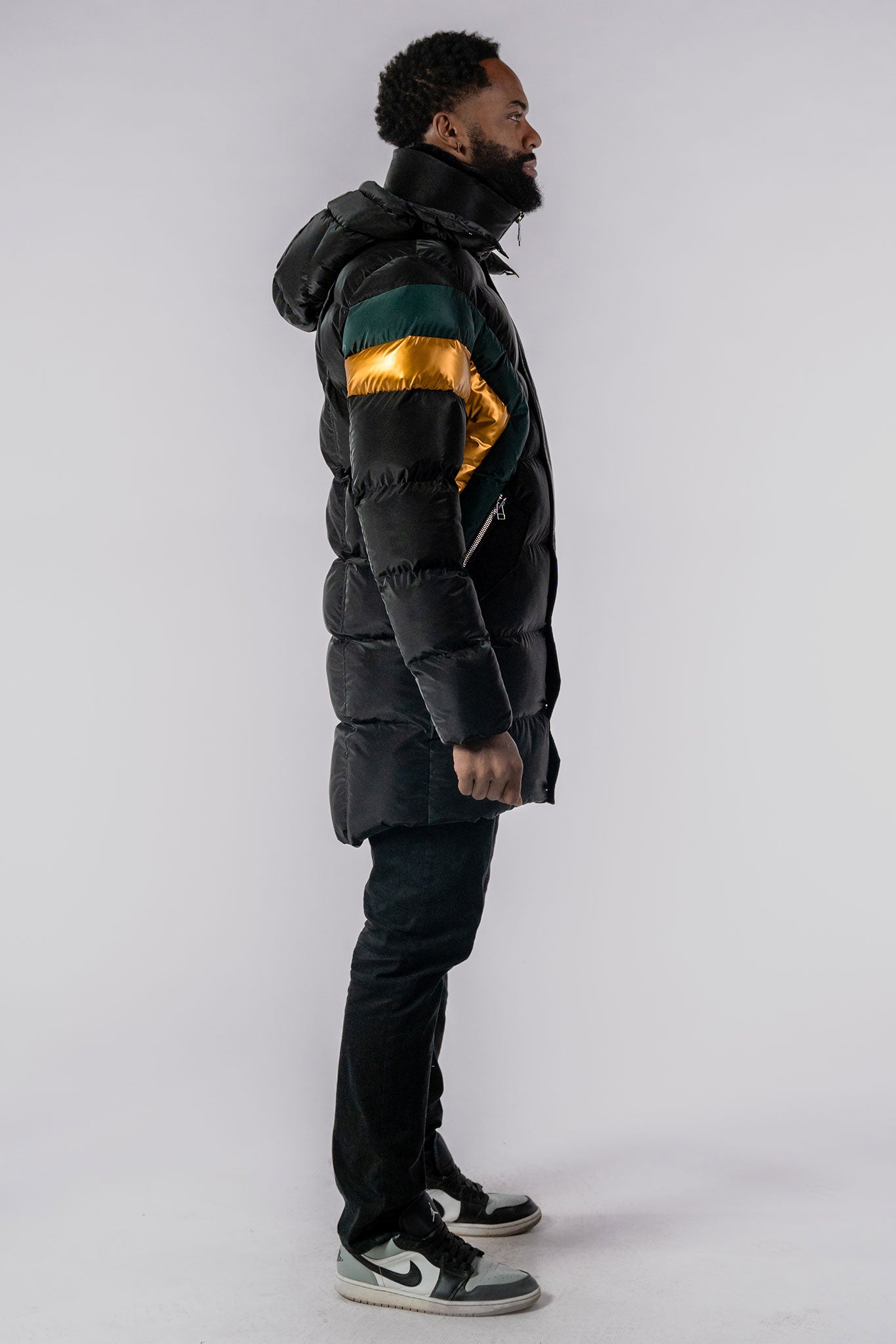 Men's Penguin Long Coat - Jamaica Special Edition - Black Diamond