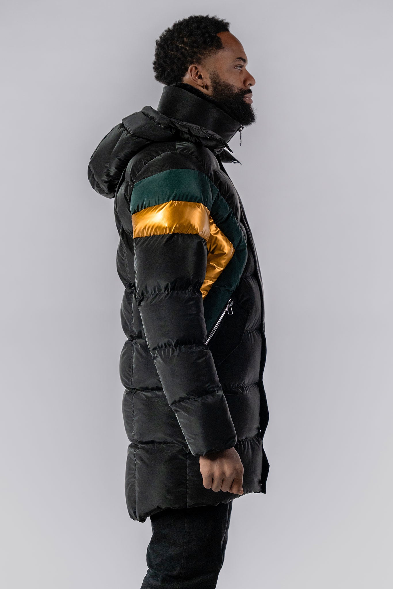 Men's Penguin Long Coat - Jamaica Special Edition - Black Diamond