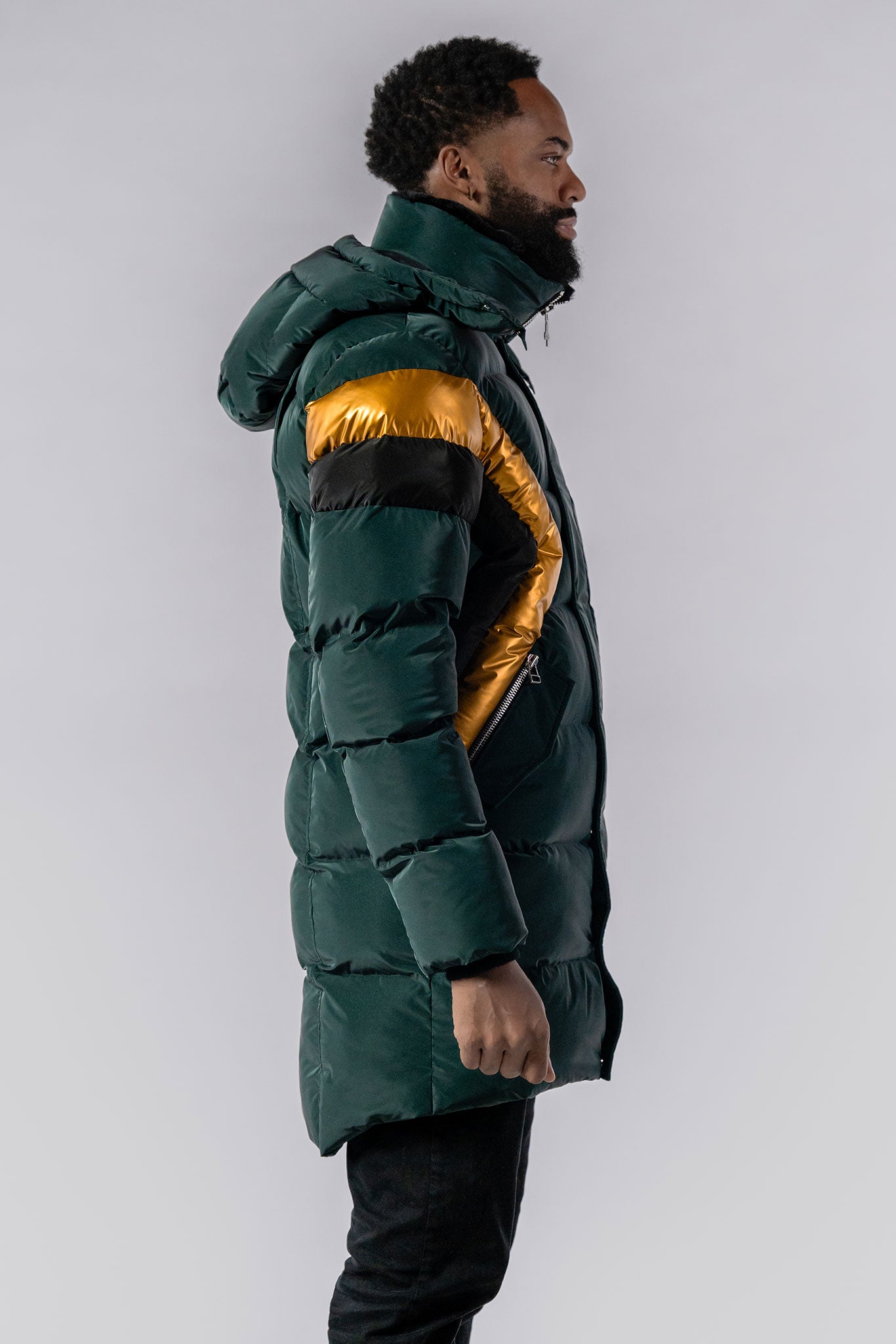 Men's Penguin Long Coat - Jamaica Special Edition - Green Diamond