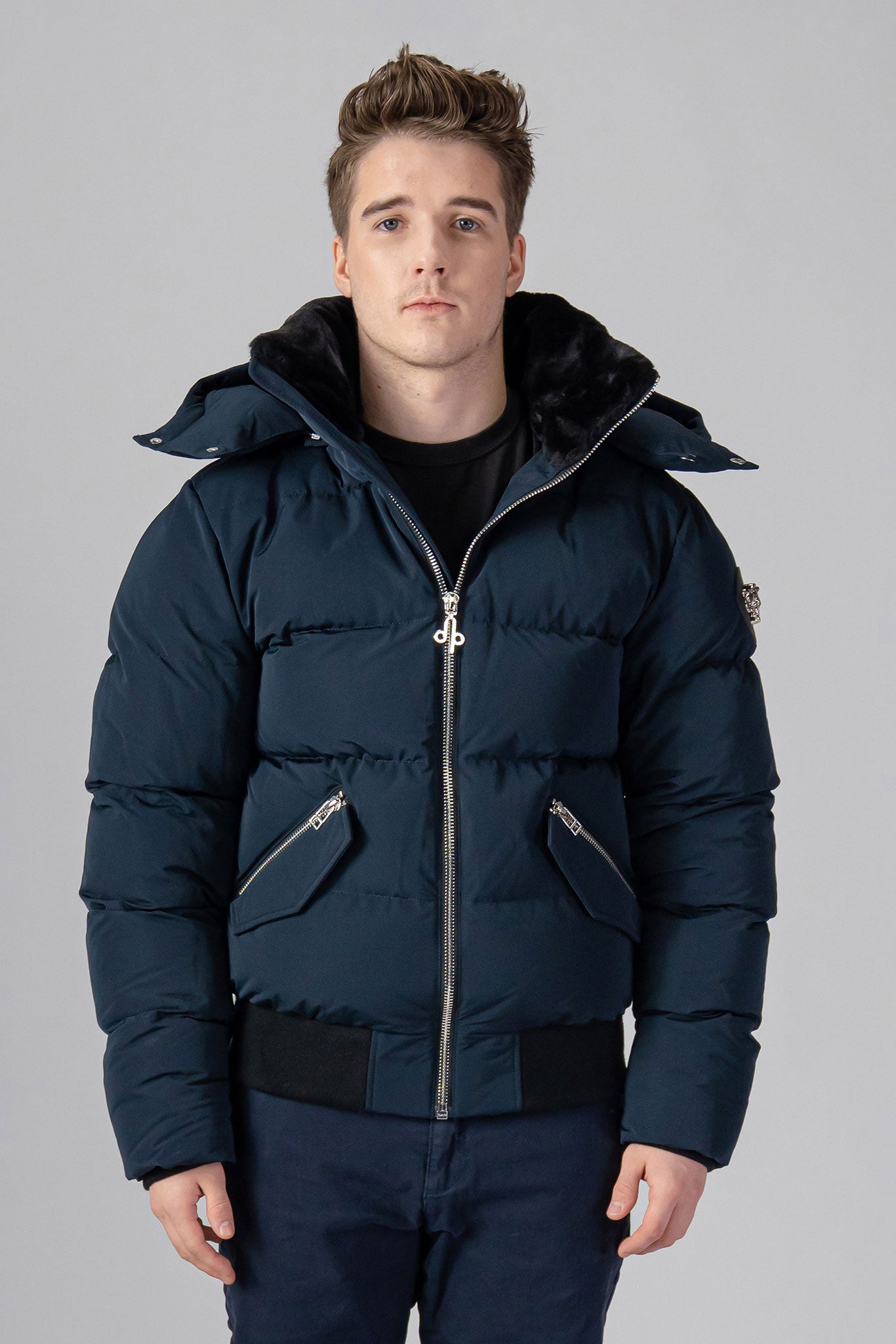 Navy blue down coat best sale