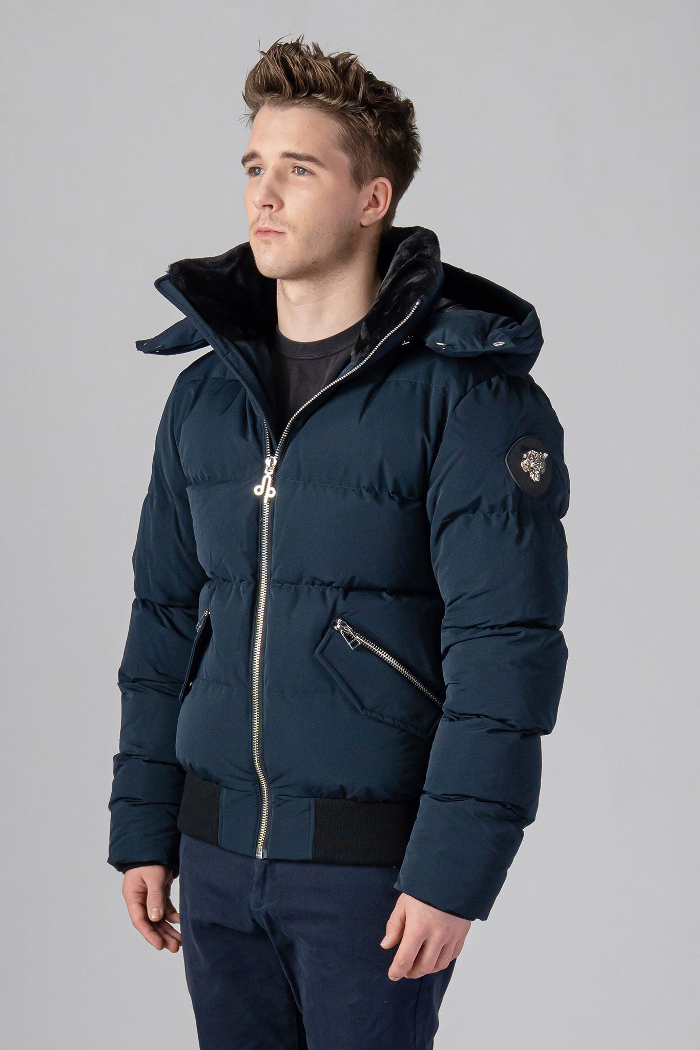 Mens navy jacket with hood hotsell