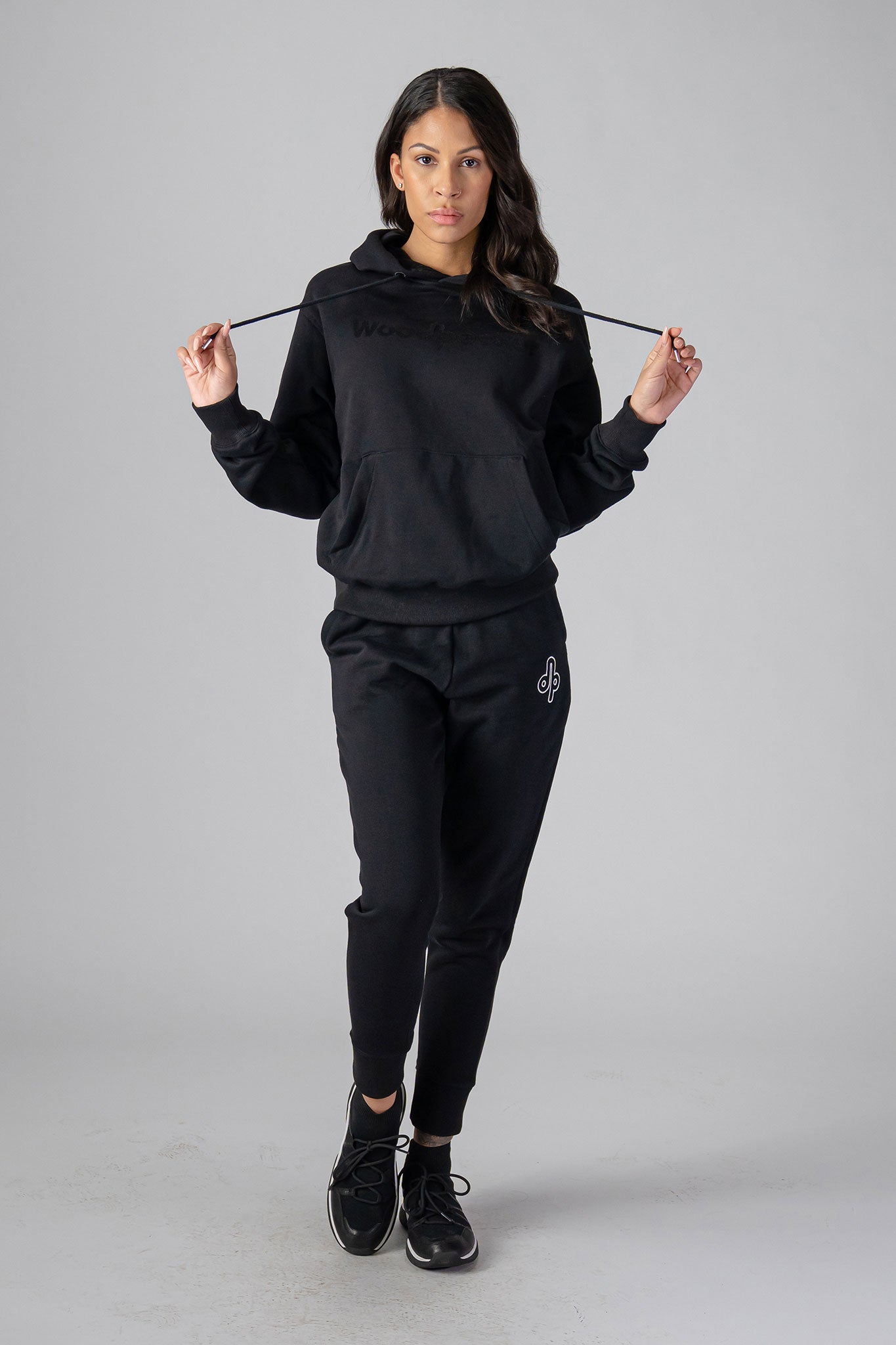 Woodpecker Unisex Cotton Sweatsuit, Black Colour, Woodpecker, Coat, Moose, Knuckles, Canada, Goose, Mackage, Montcler, Will, Poho, Willbird, Nic, Bayley. Super cozy casual for home or activewear.