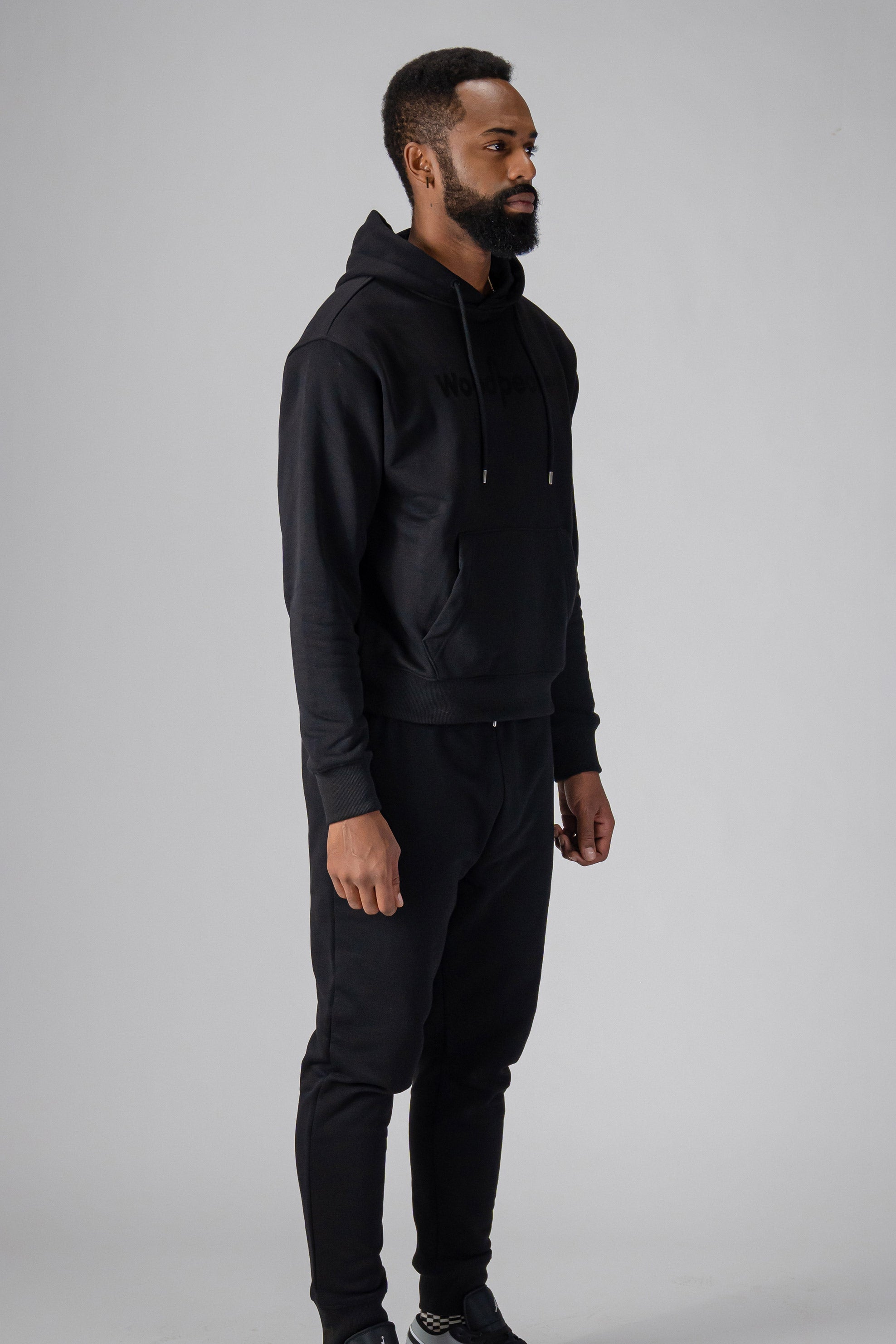 Unisex Cotton Sweatsuit Black – Woodpecker - Main Image