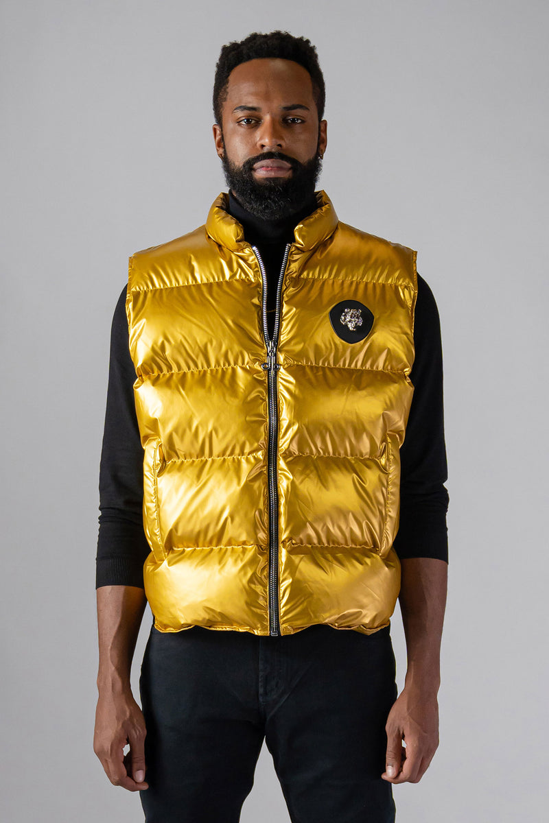 ジャケット・アウター glancetokyo gold buckle vest setup woodpecker-unisex-vest-gold-