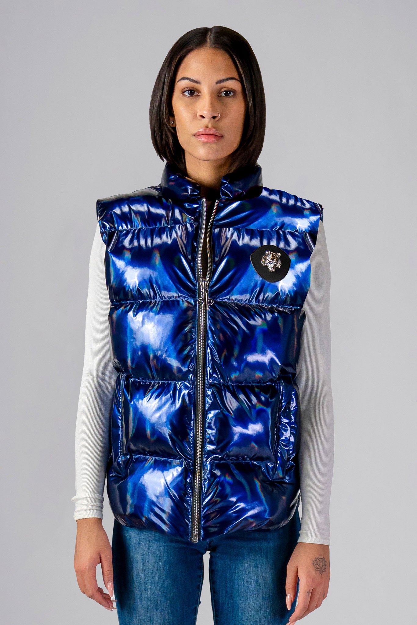 Unisex Vest Oily Blue – Woodpecker