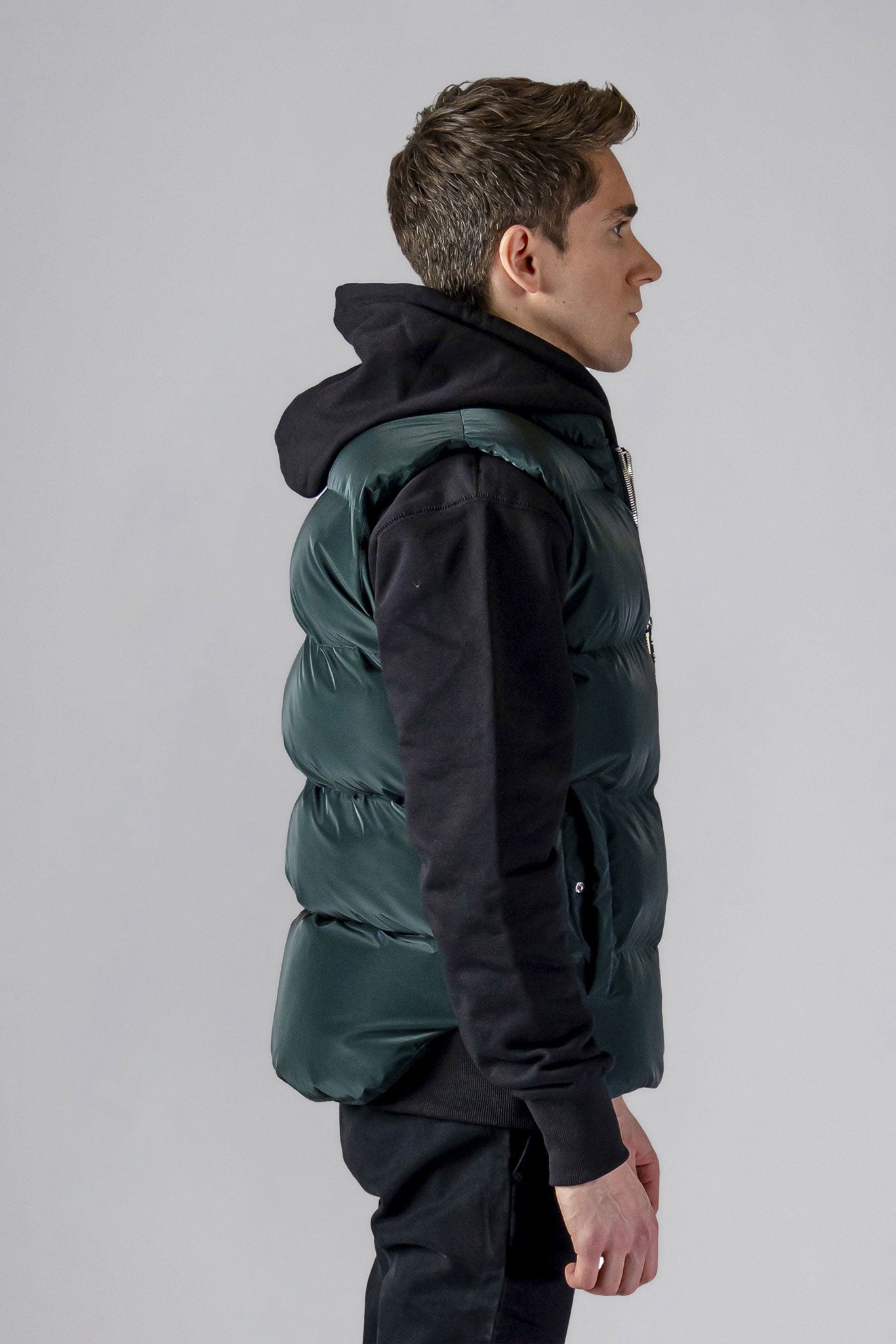 Green winter vest online