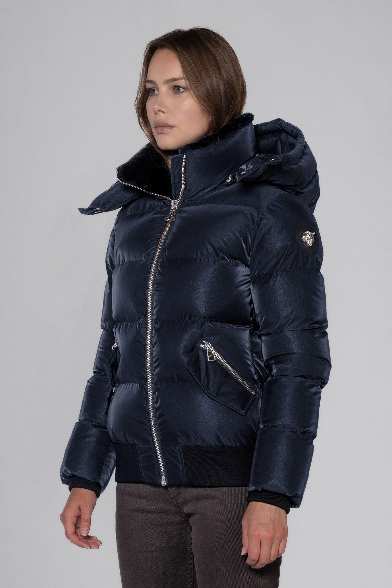 A DIAMOND store IN THE SNOW Animal Removable Real Fur & Hood Ski Puffer Jacket