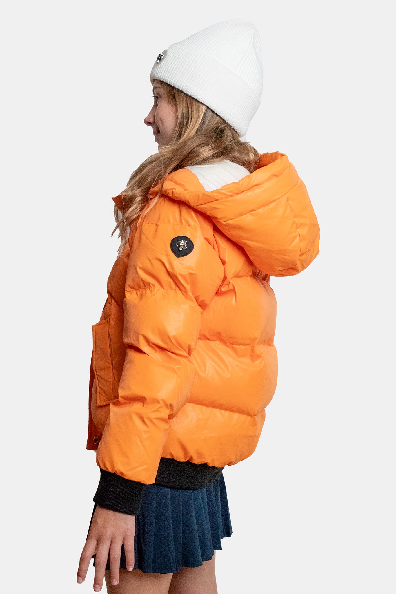 Kids' UNISEX Chickadee Coat - Orange Diamond