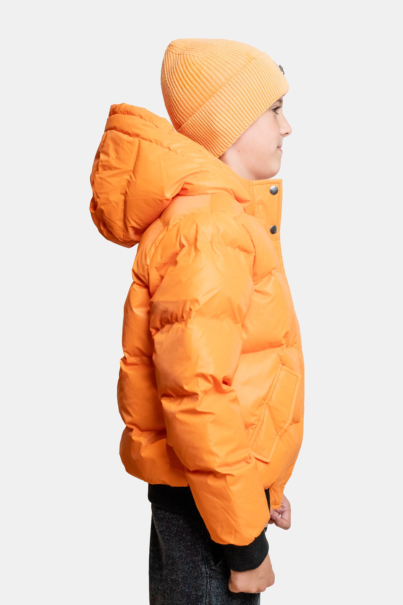 Kids' UNISEX Chickadee Coat - Orange Diamond