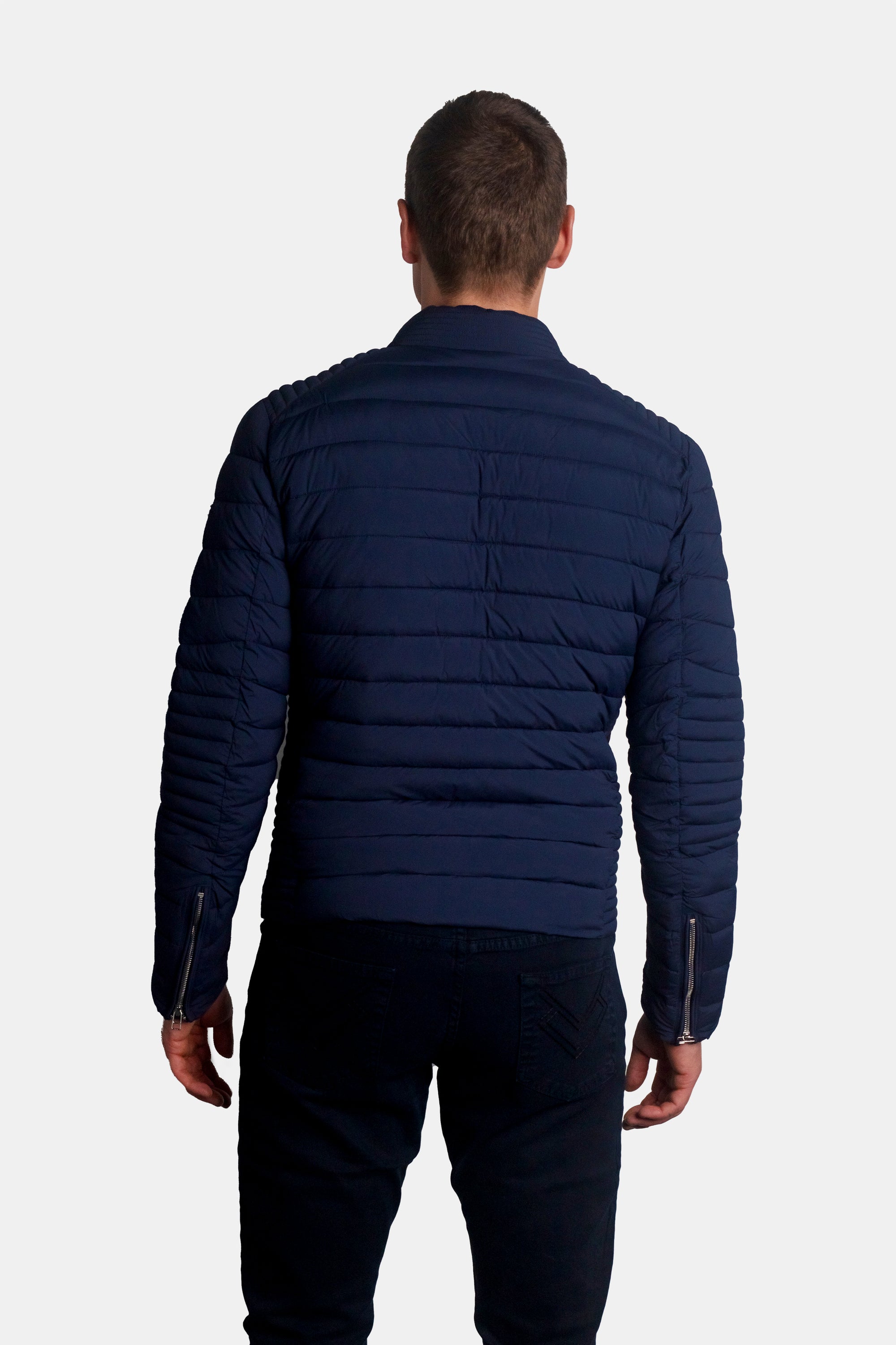 Men&#39;s Moto Jacket - Matte Navy