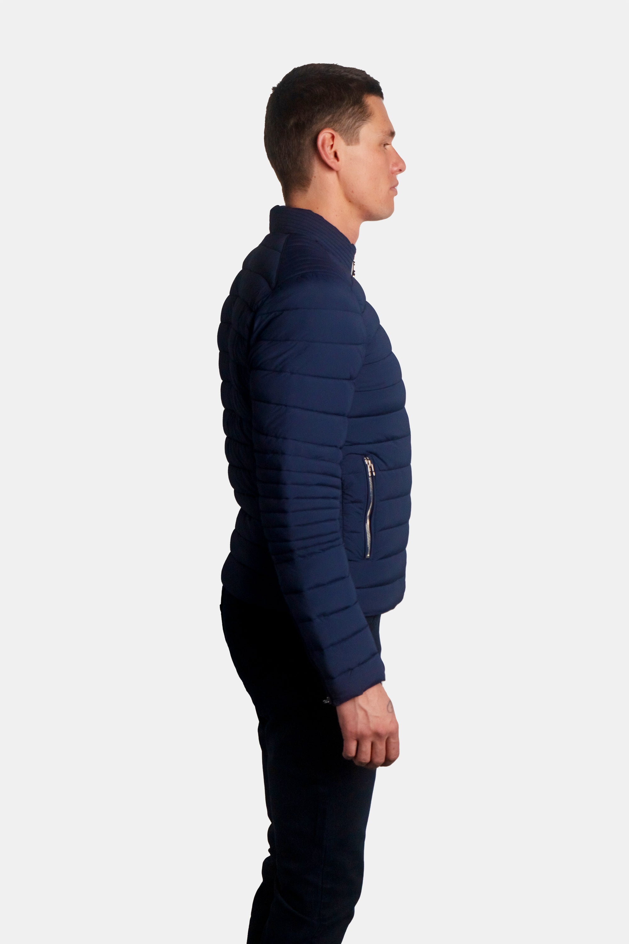 Men&#39;s Moto Jacket - Matte Navy