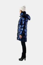 Load image into Gallery viewer, Women Long Winter Jacket in Oily Blue Color
