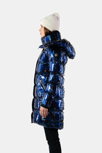 Load image into Gallery viewer, Women Long Winter Jacket in Oily Blue Color
