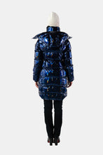 Load image into Gallery viewer, Women Long Winter Jacket in Oily Blue Color
