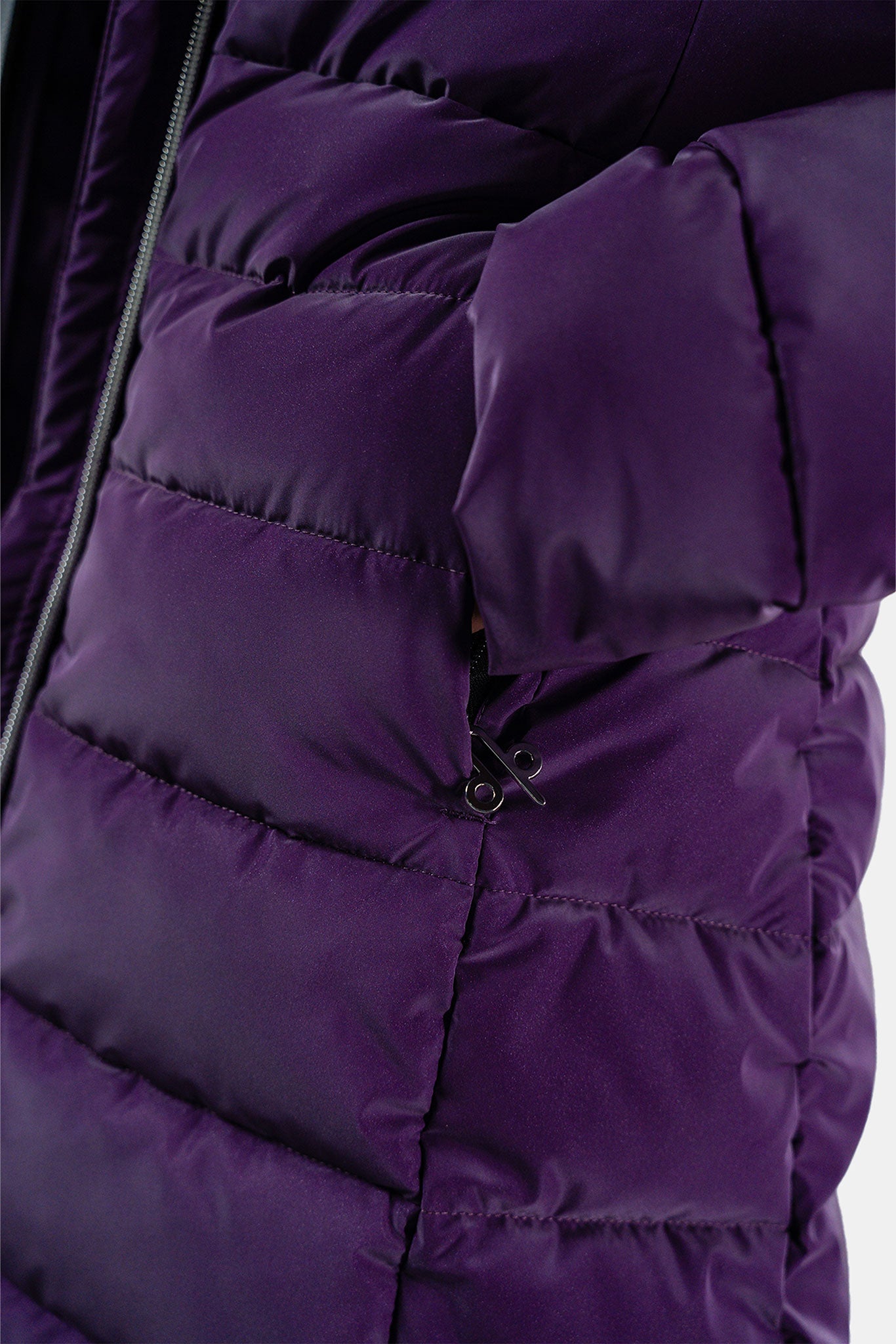 Women&#39;s Medium Weight Long Robin Coat - Purple Diamond