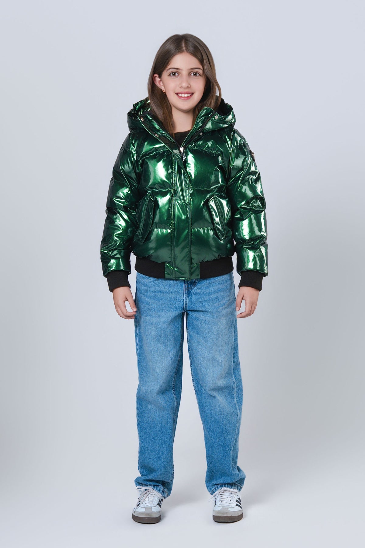 Kids' UNISEX Chickadee Coat - Glossy Green