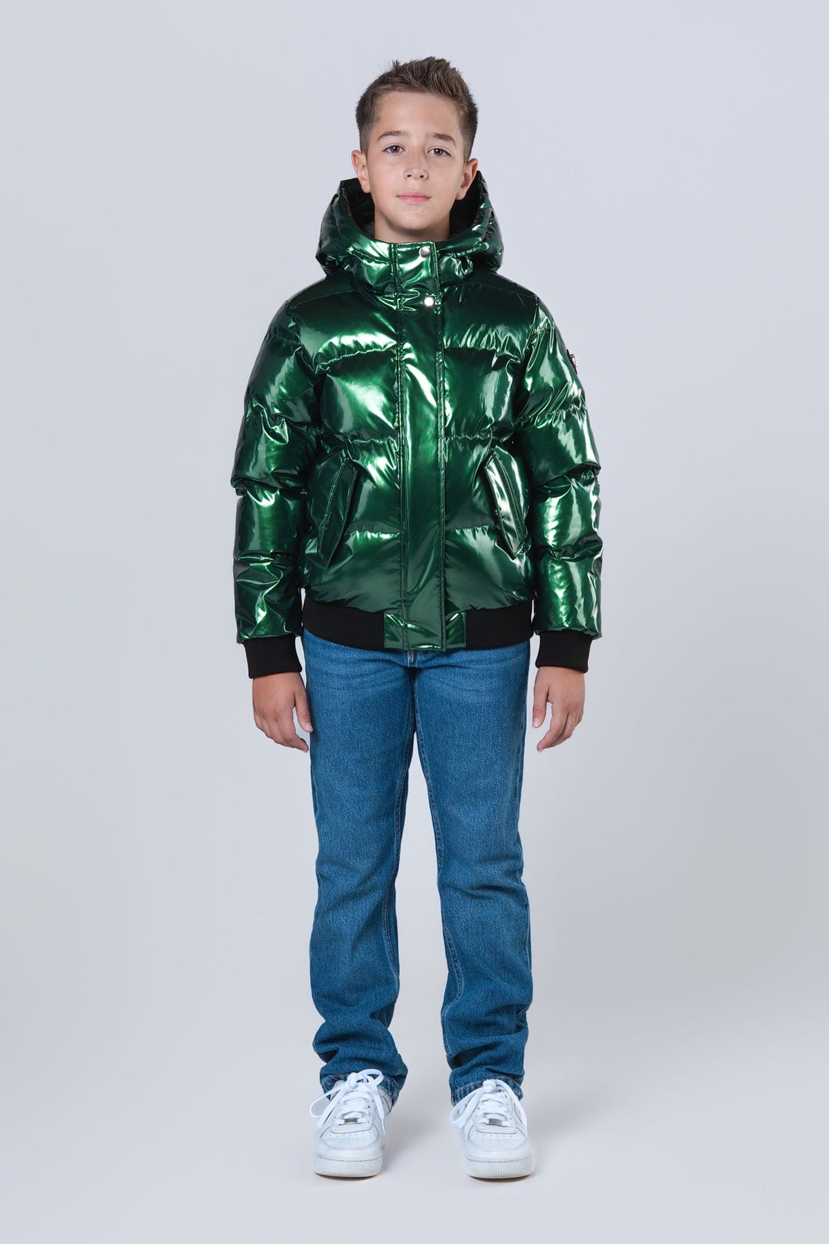 Kids' UNISEX Chickadee Coat - Glossy Green