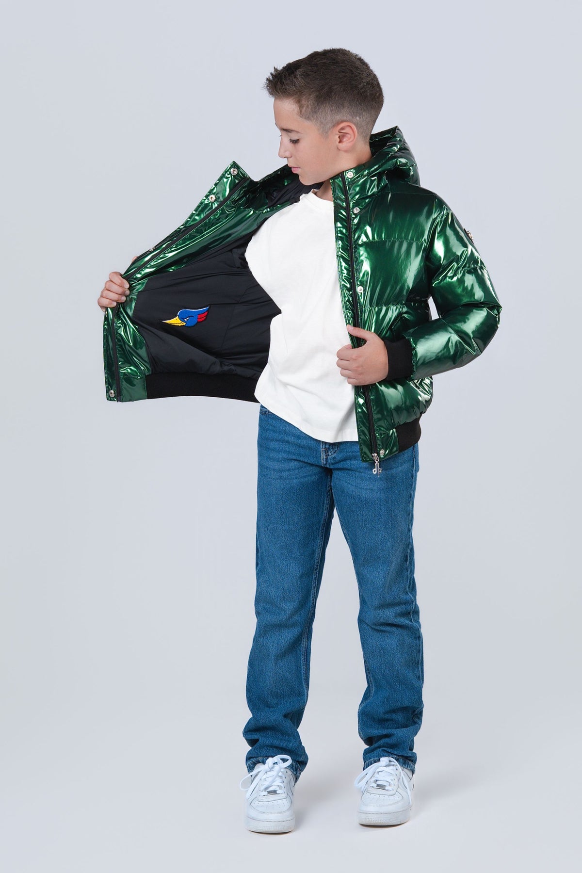Kids' UNISEX Chickadee Coat - Glossy Green