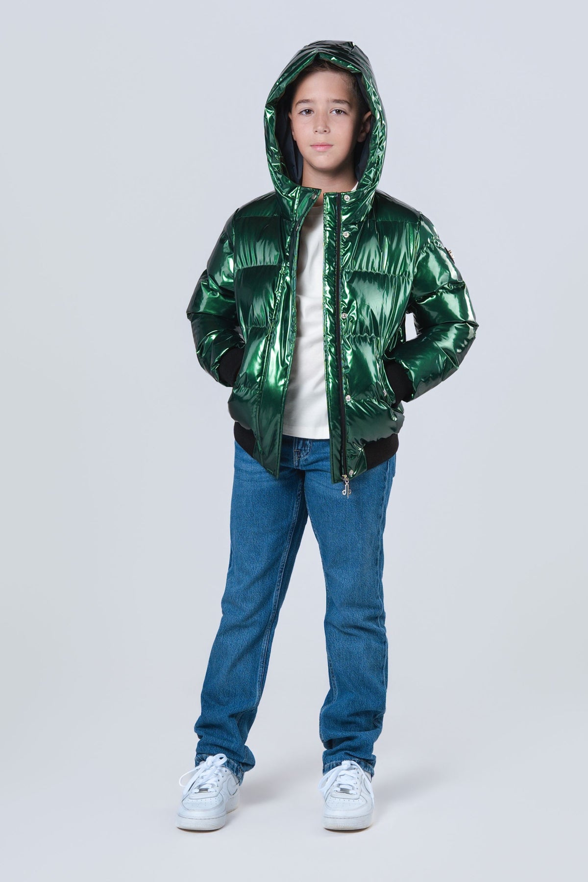 Kids' UNISEX Chickadee Coat - Glossy Green