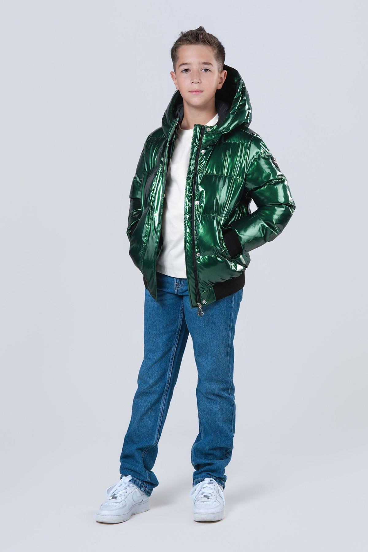 Kids' UNISEX Chickadee Coat - Glossy Green