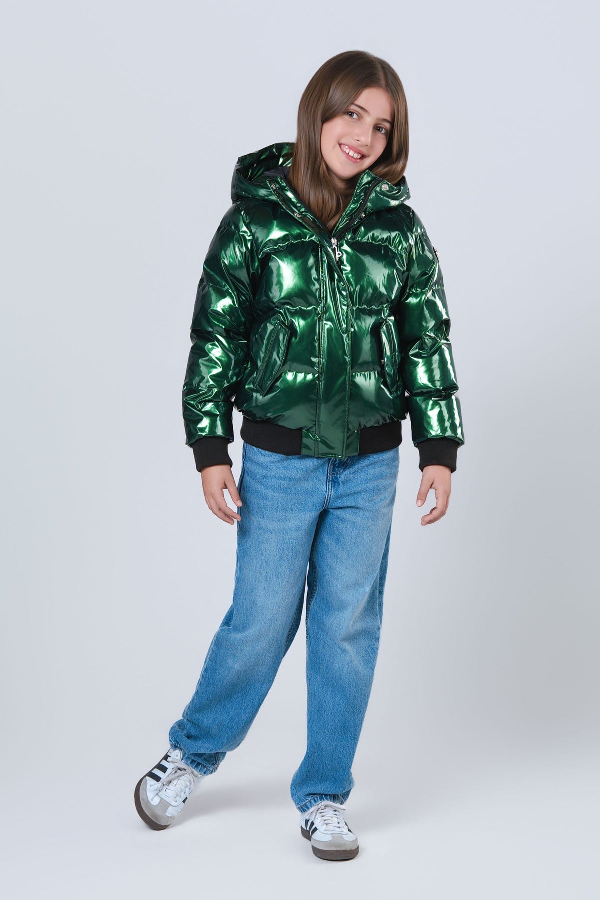 Kids' UNISEX Chickadee Coat - Glossy Green