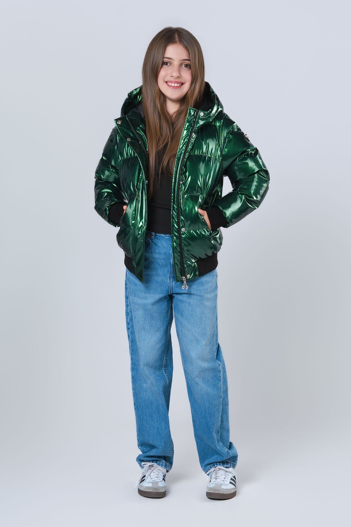 Kids' UNISEX Chickadee Coat - Glossy Green