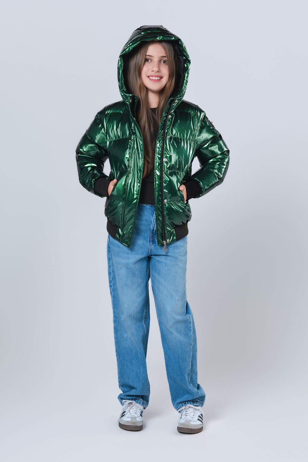 Kids' UNISEX Chickadee Coat - Glossy Green