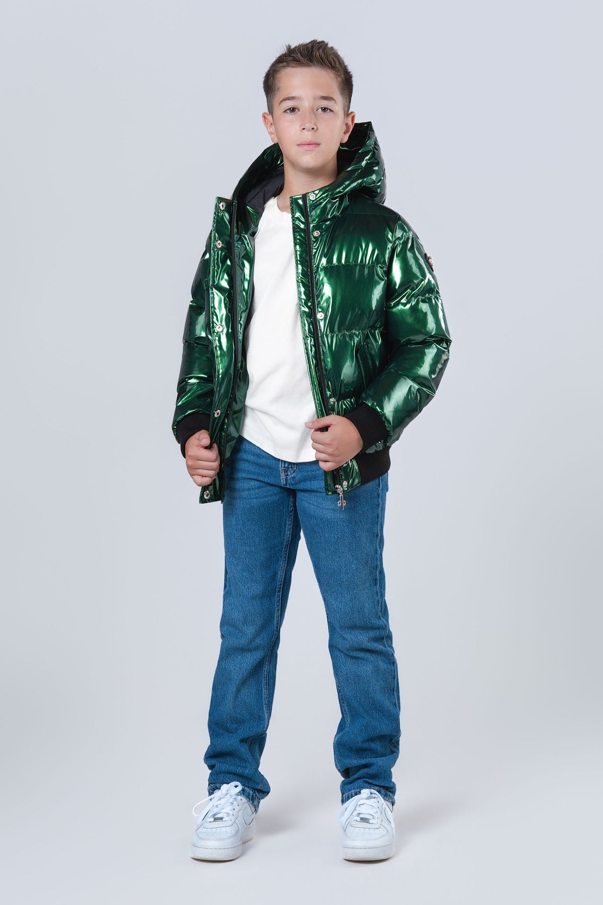 Kids' UNISEX Chickadee Coat - Glossy Green