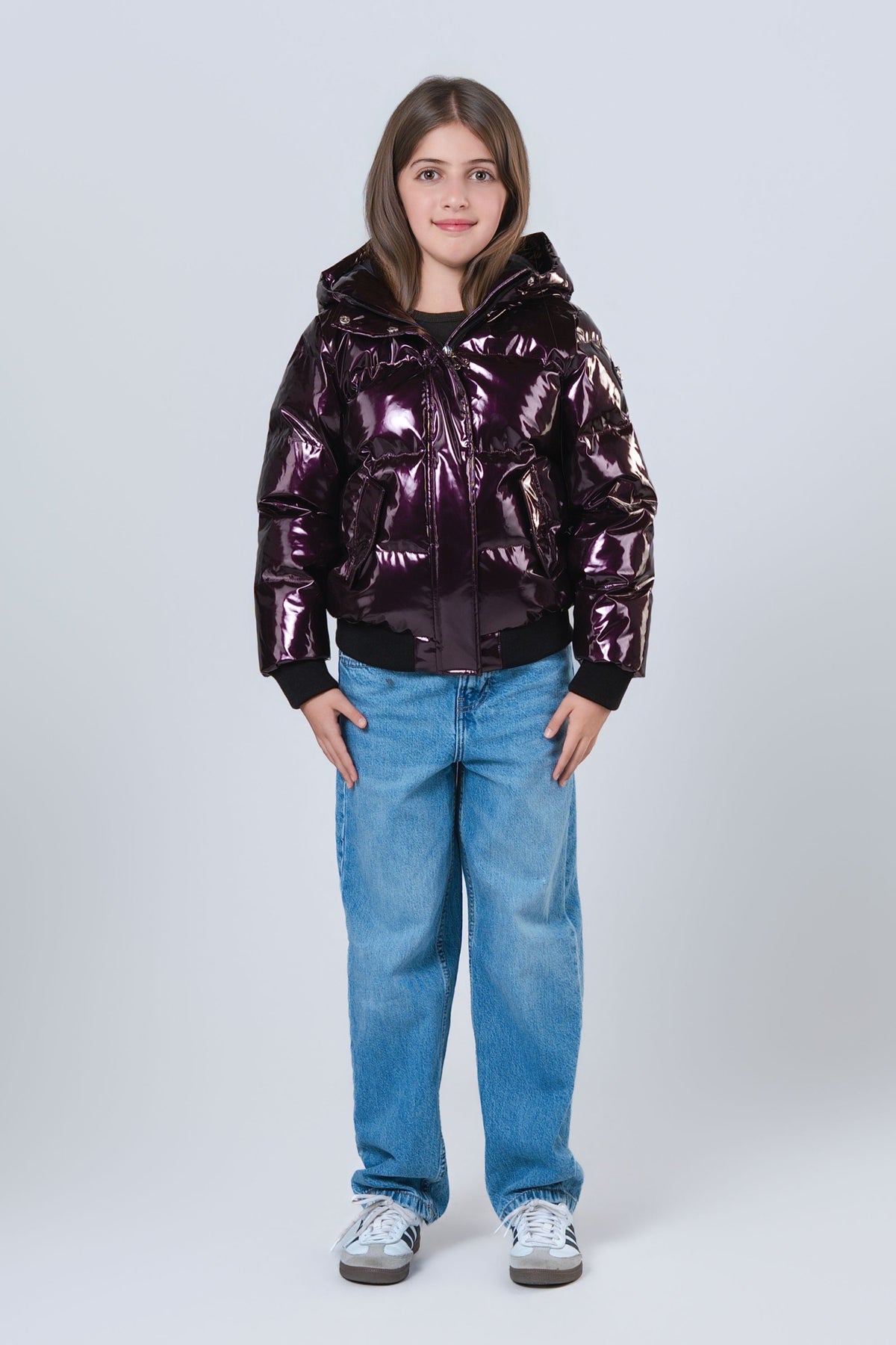 Kids' UNISEX Chickadee Coat - Glossy Purple