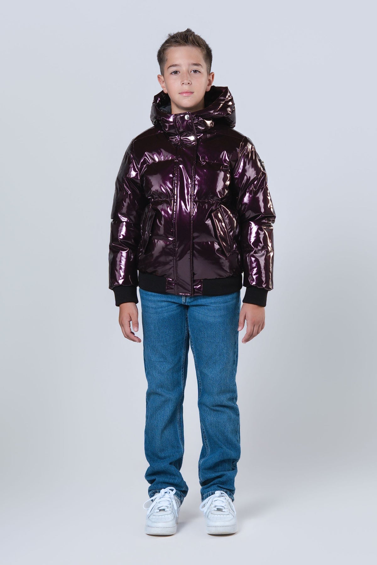 Kids' UNISEX Chickadee Coat - Glossy Purple