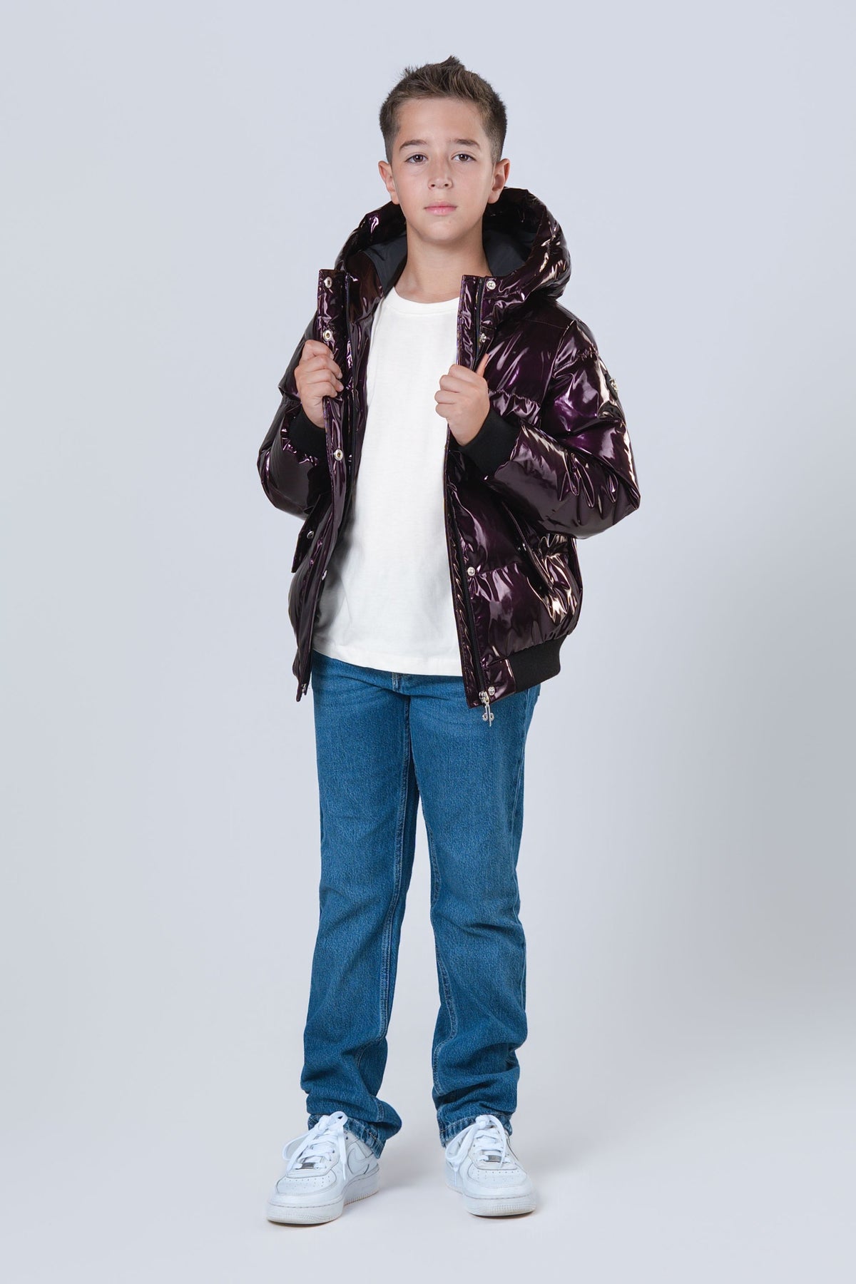 Kids' UNISEX Chickadee Coat - Glossy Purple