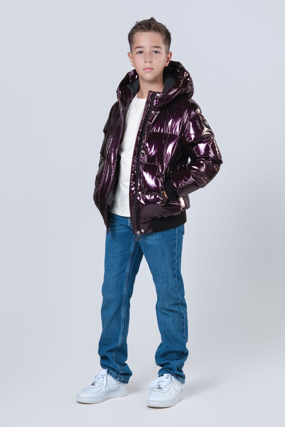 Kids' UNISEX Chickadee Coat - Glossy Purple