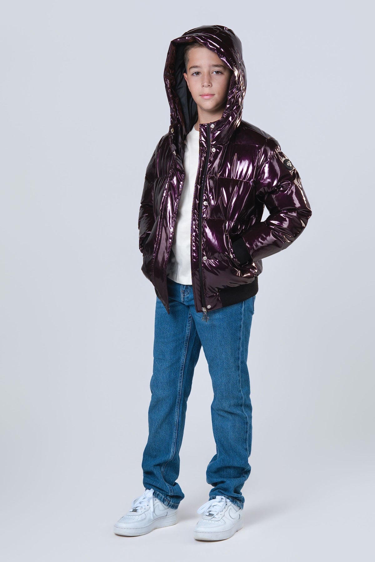 Kids' UNISEX Chickadee Coat - Glossy Purple