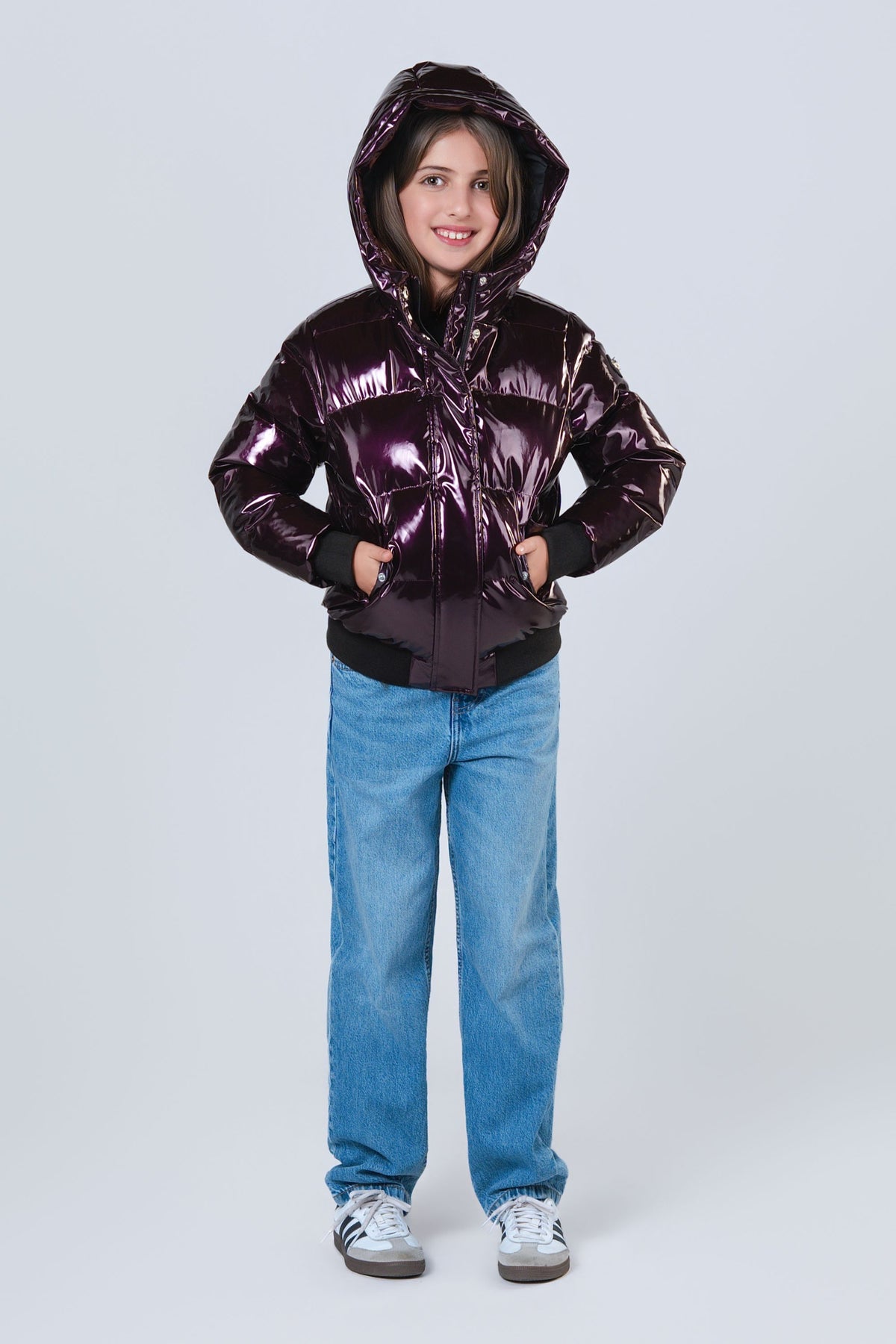 Kids' UNISEX Chickadee Coat - Glossy Purple