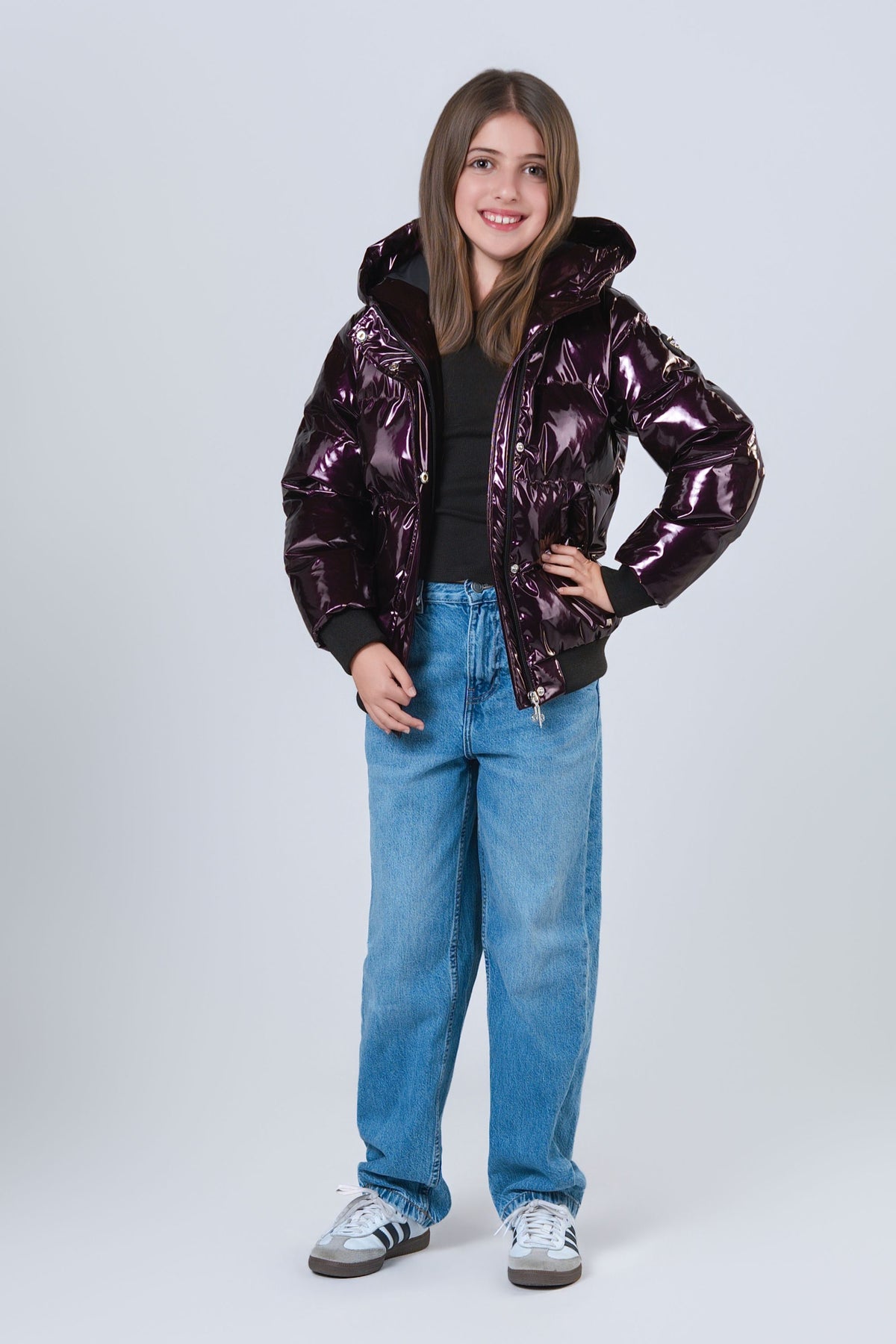 Kids' UNISEX Chickadee Coat - Glossy Purple