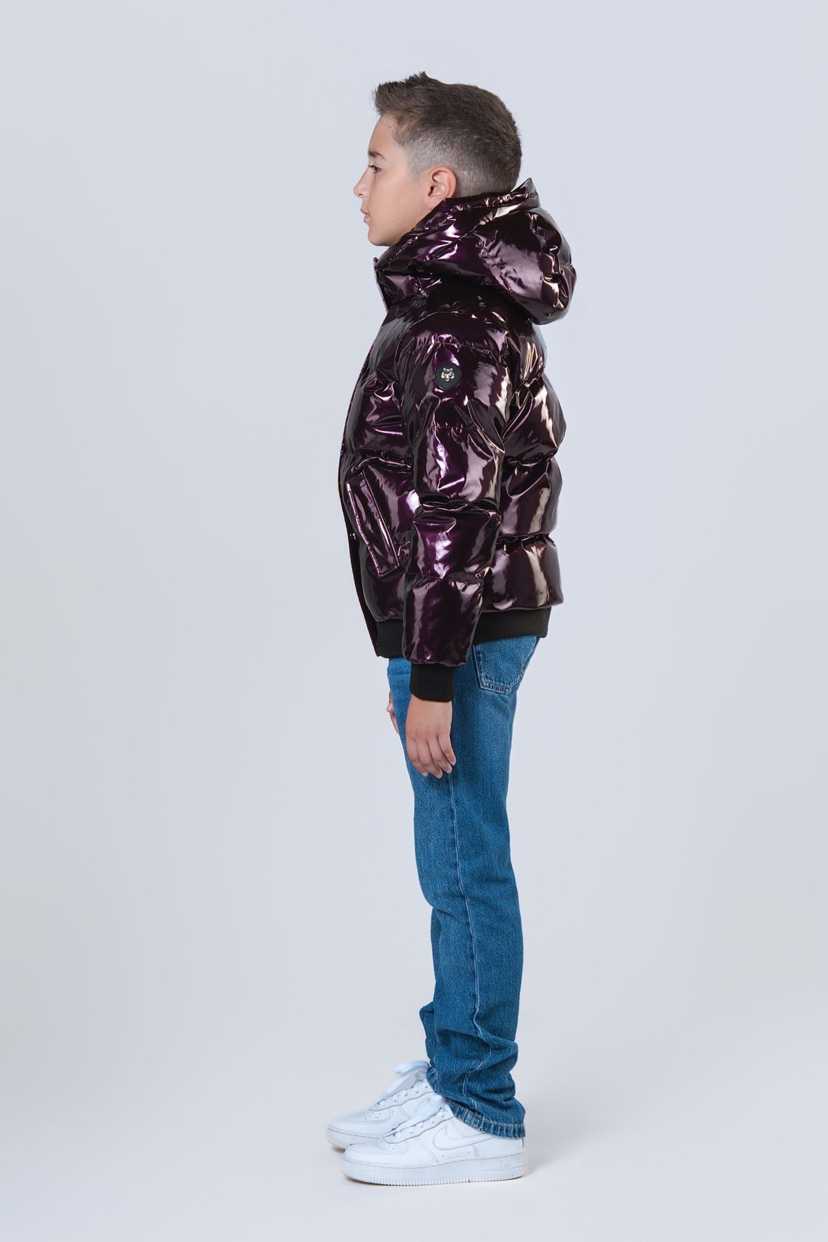 Kids' UNISEX Chickadee Coat - Glossy Purple