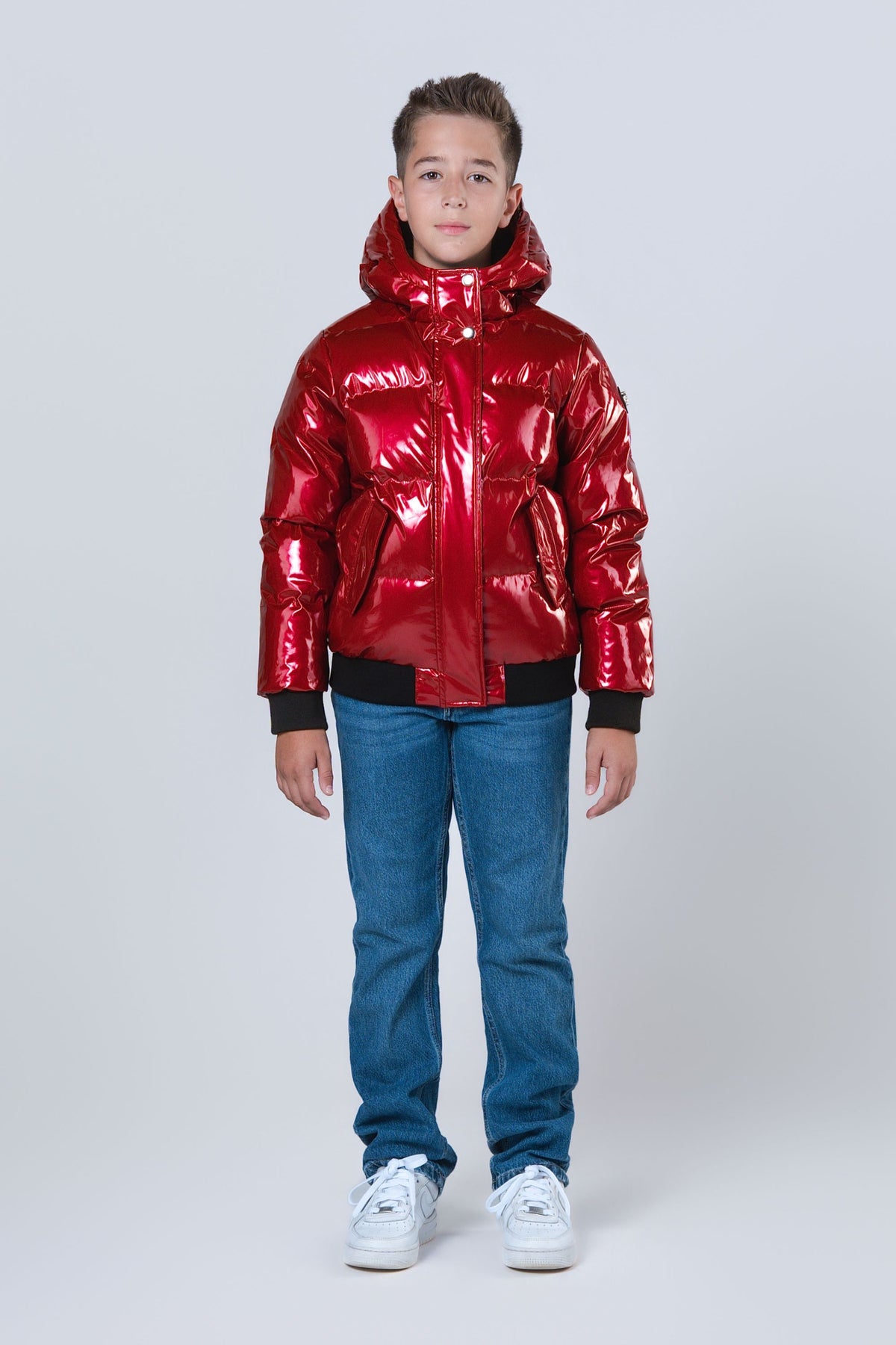 Kids' UNISEX Chickadee Coat - Glossy Red