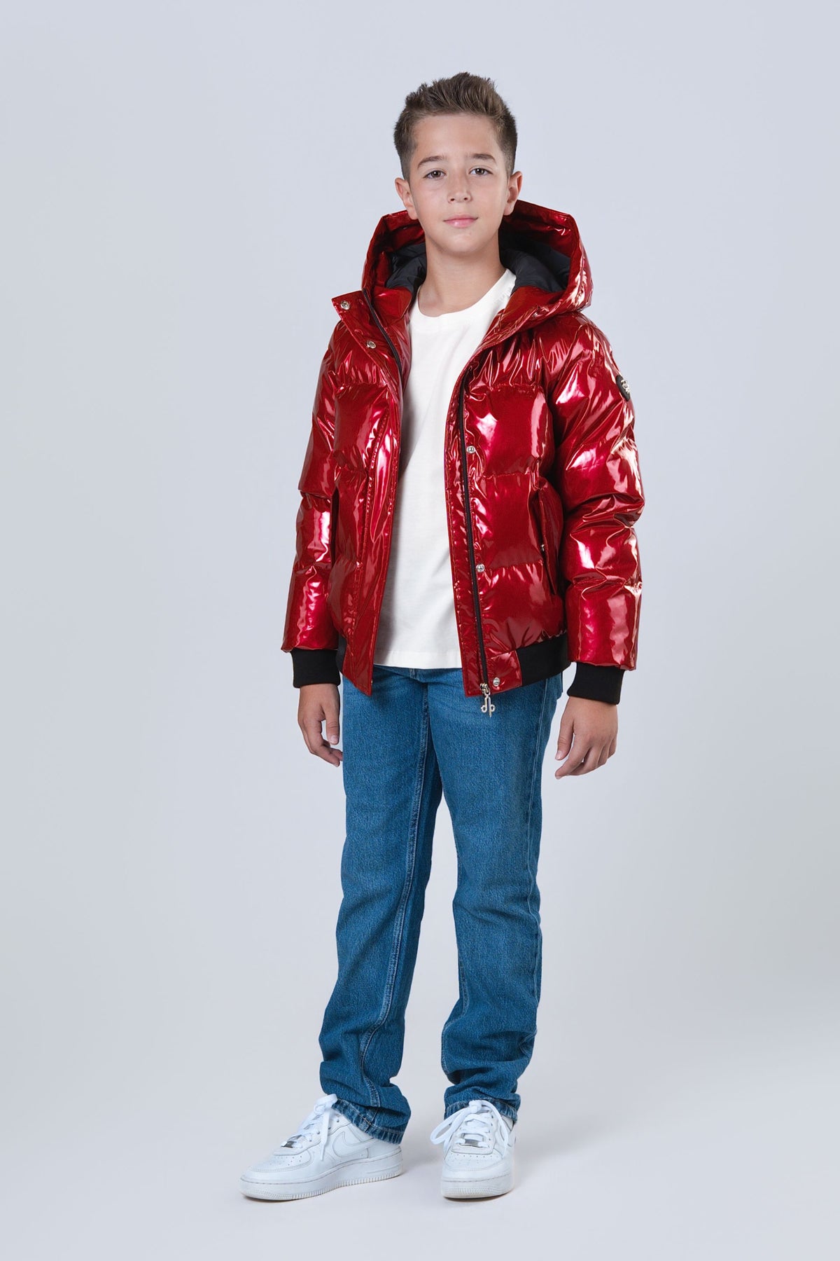 Kids' UNISEX Chickadee Coat - Glossy Red
