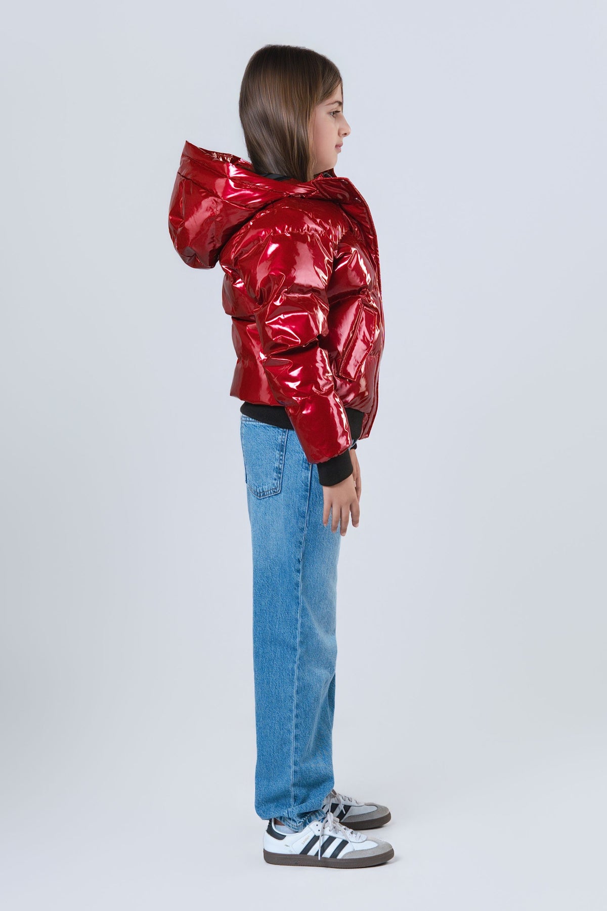 Kids' UNISEX Chickadee Coat - Glossy Red
