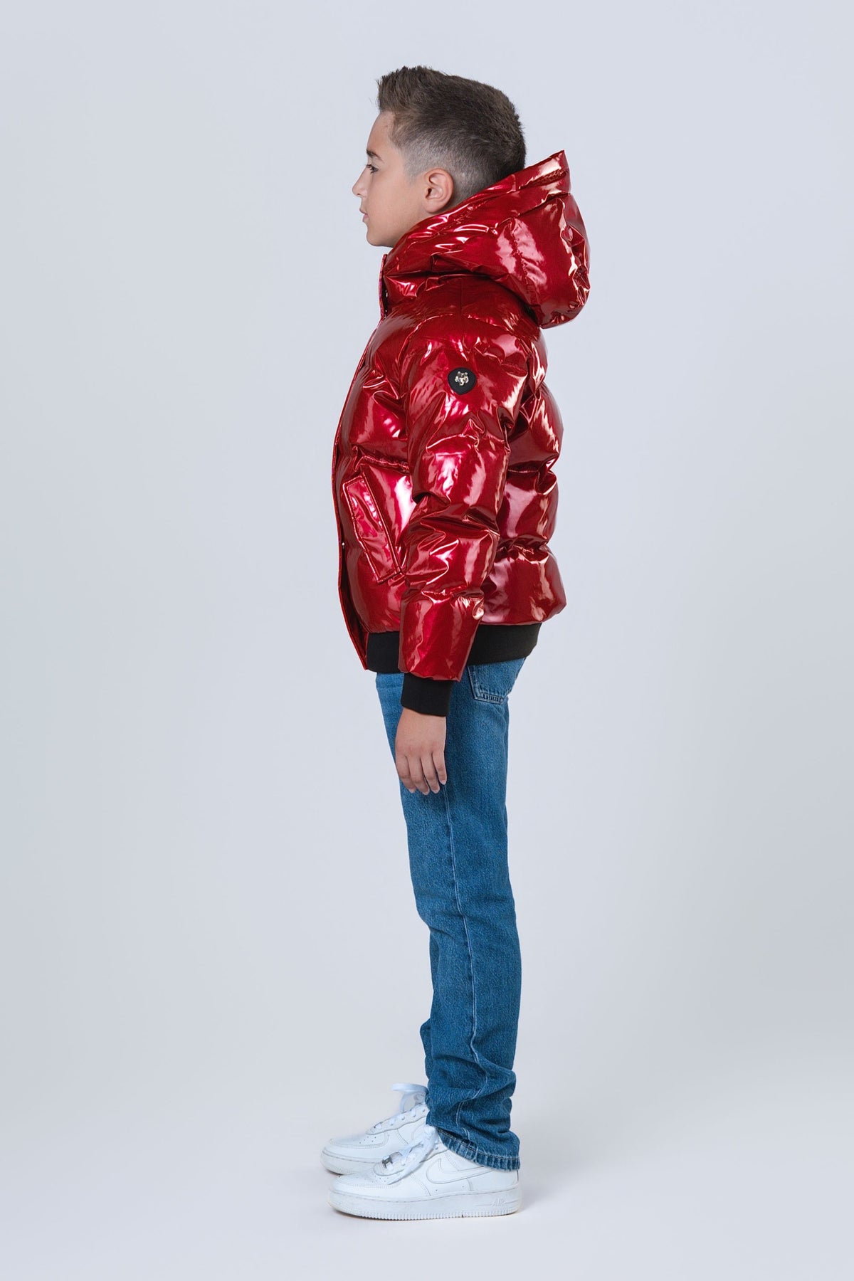 Kids' UNISEX Chickadee Coat - Glossy Red